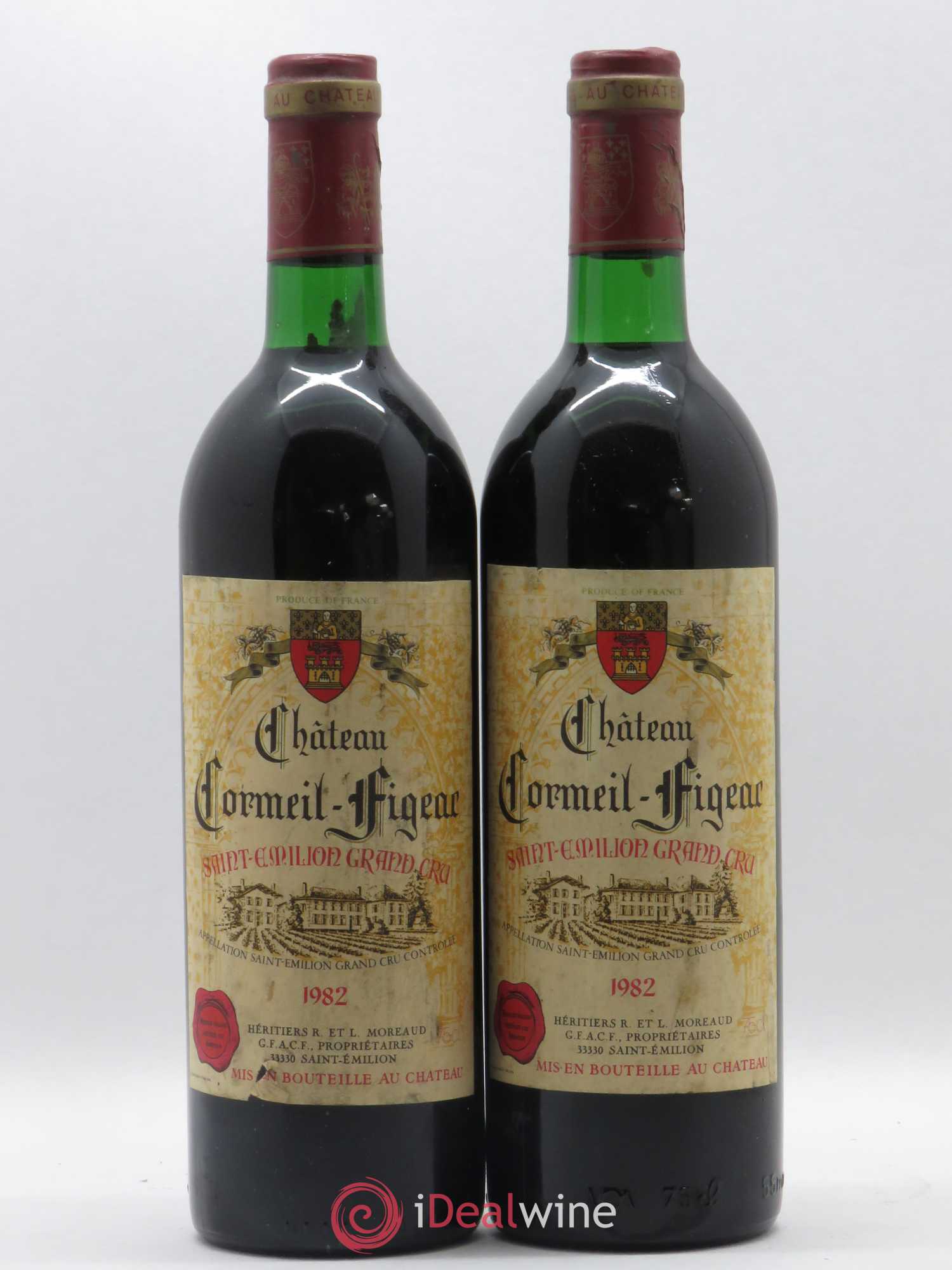 Château Cormeil Figeac 1982 - Lot de 2 bouteilles - 0