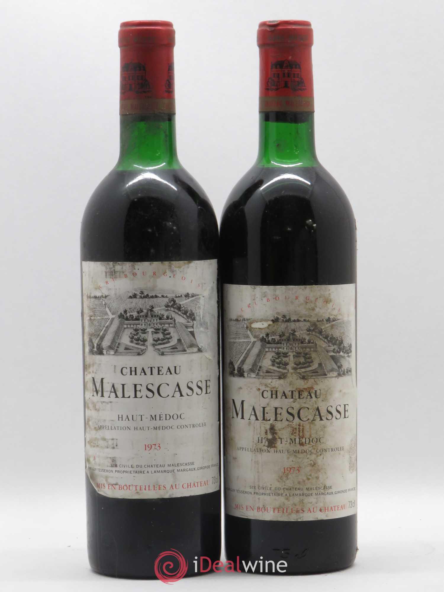 Château Malescasse Cru Bourgeois Exceptionnel 1973 - Lot de 2 bouteilles - 0