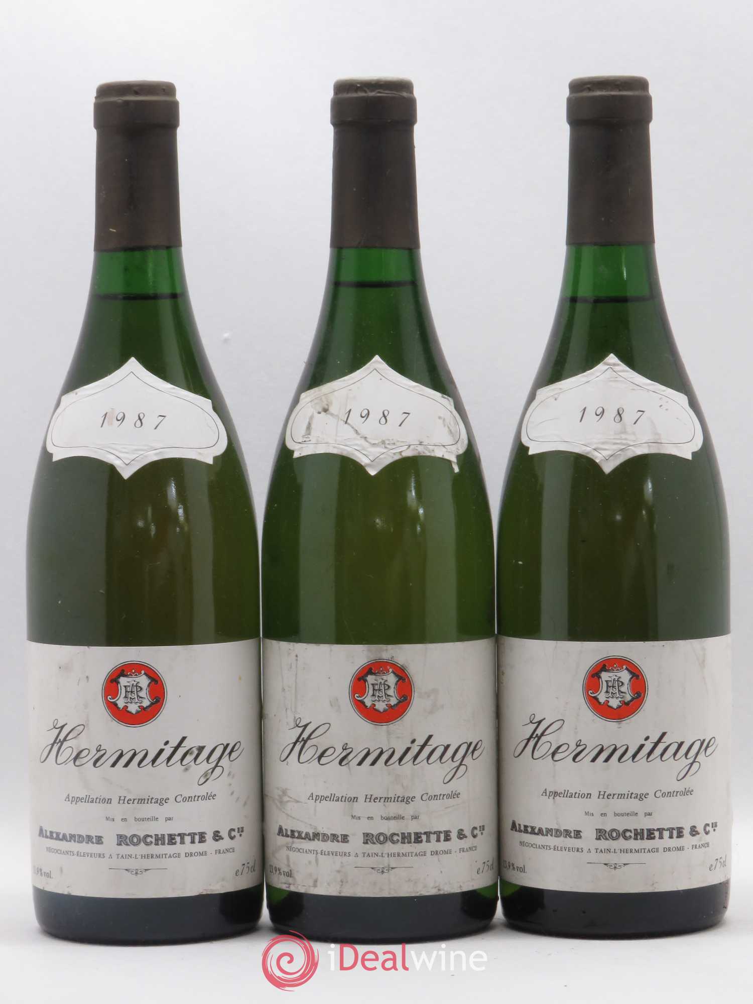 Hermitage A. Rochette & Cie 1987 - Lot de 3 bouteilles - 0
