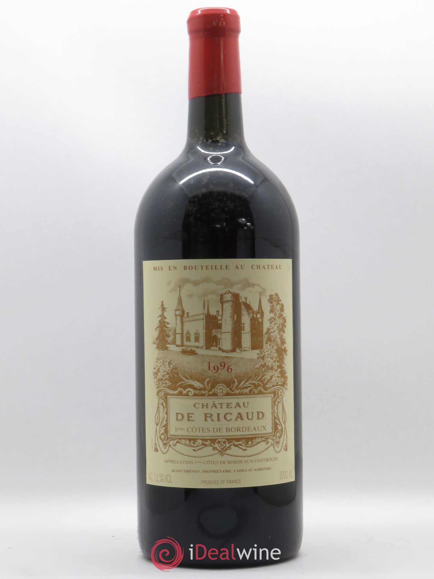 Premières Côtes de Bordeaux Château de Ricaud 1996 - Lot de 1 double magnum - 0