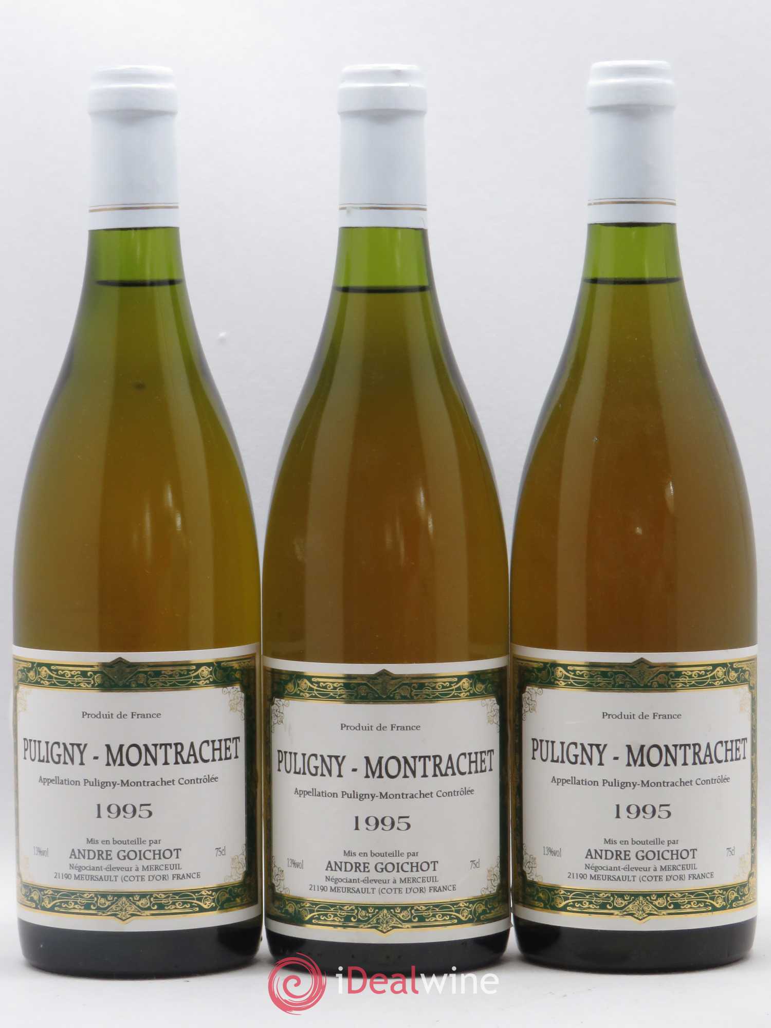 Puligny-Montrachet A. Goichot 1995 - Lot de 3 bouteilles - 0