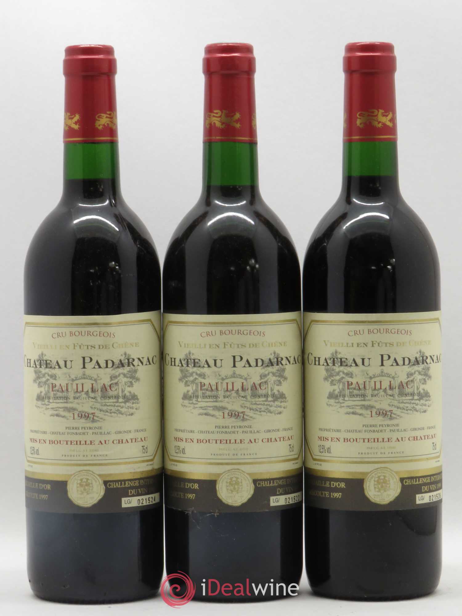Pauillac Château Padarnac 1997 - Posten von 6 Flaschen - 2