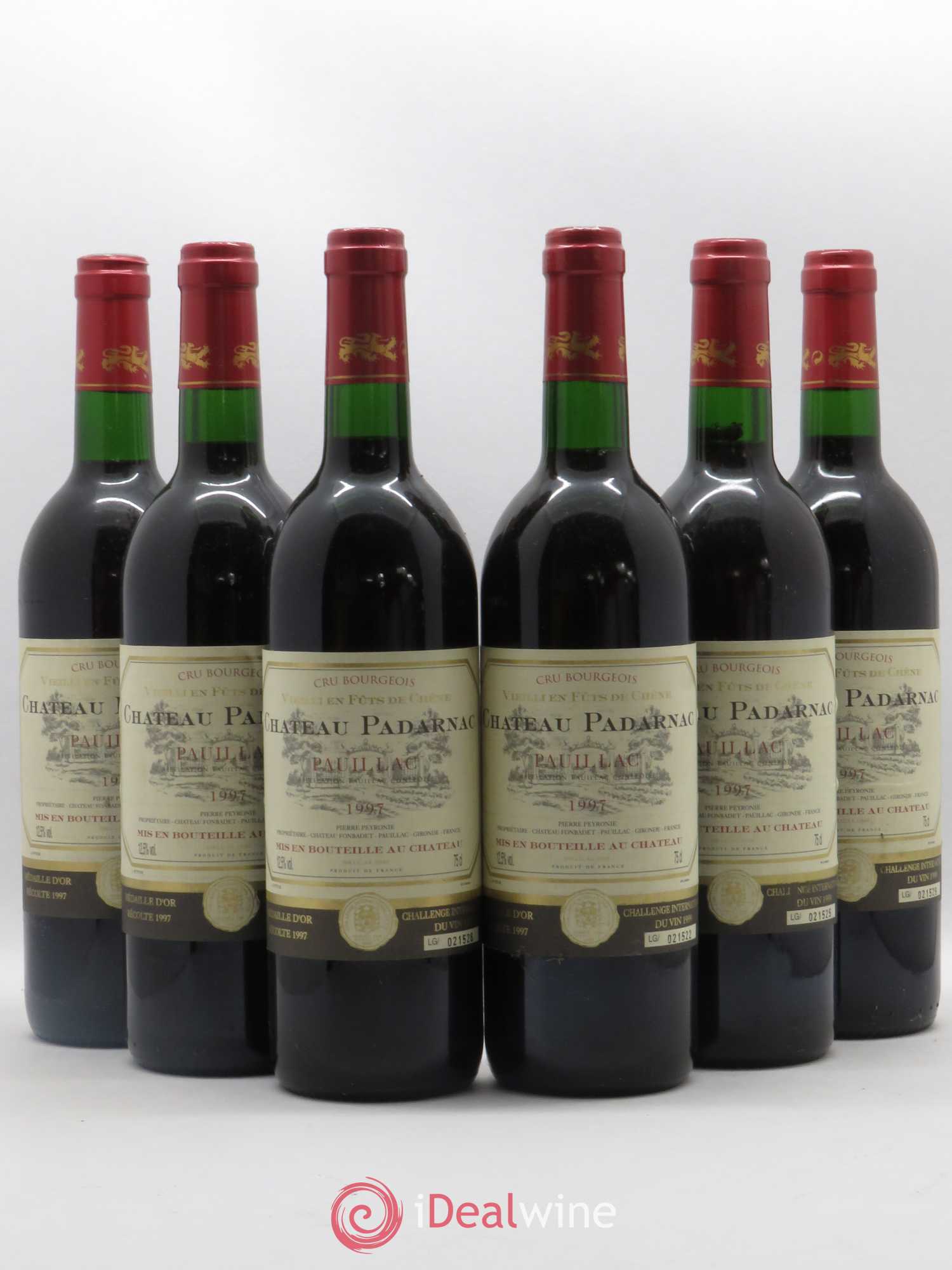 Pauillac Château Padarnac 1997 - Posten von 6 Flaschen - 0