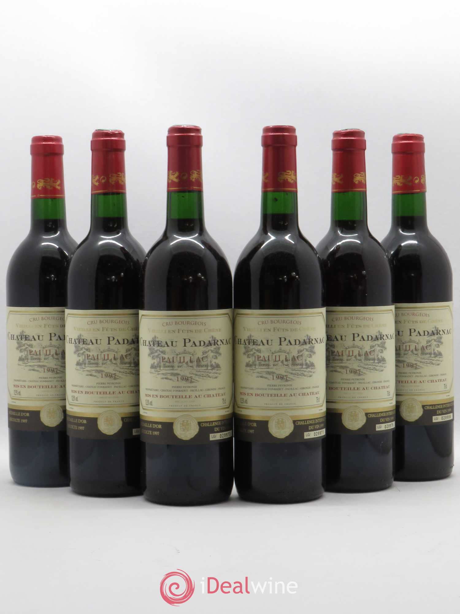 Pauillac Château Padarnac 1997 - Posten von 6 Flaschen - 0