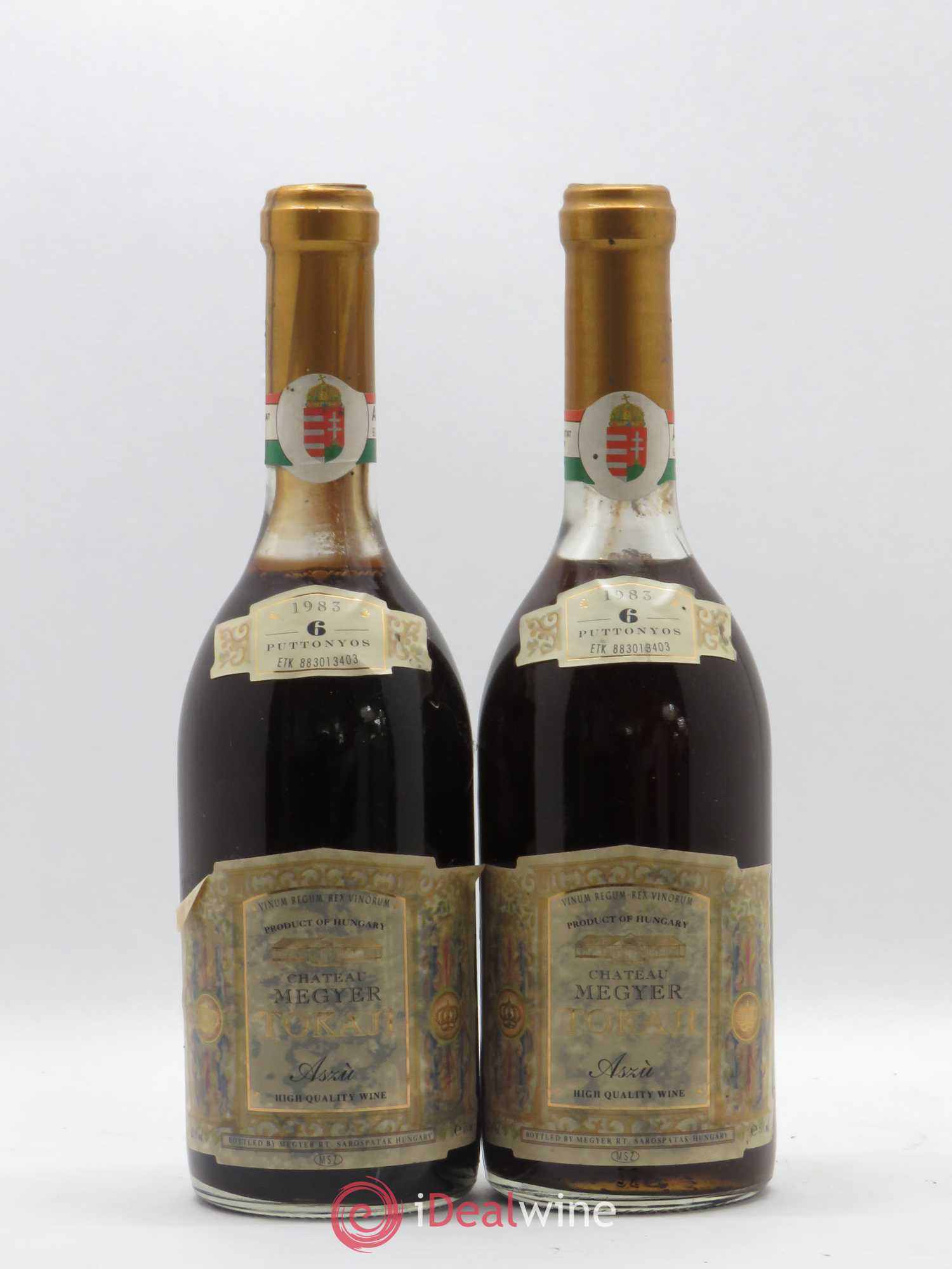 Tokaji Aszu 6 Puttonyos Megyer 50cl 1983 - Lotto di 2 bottiglie - 0
