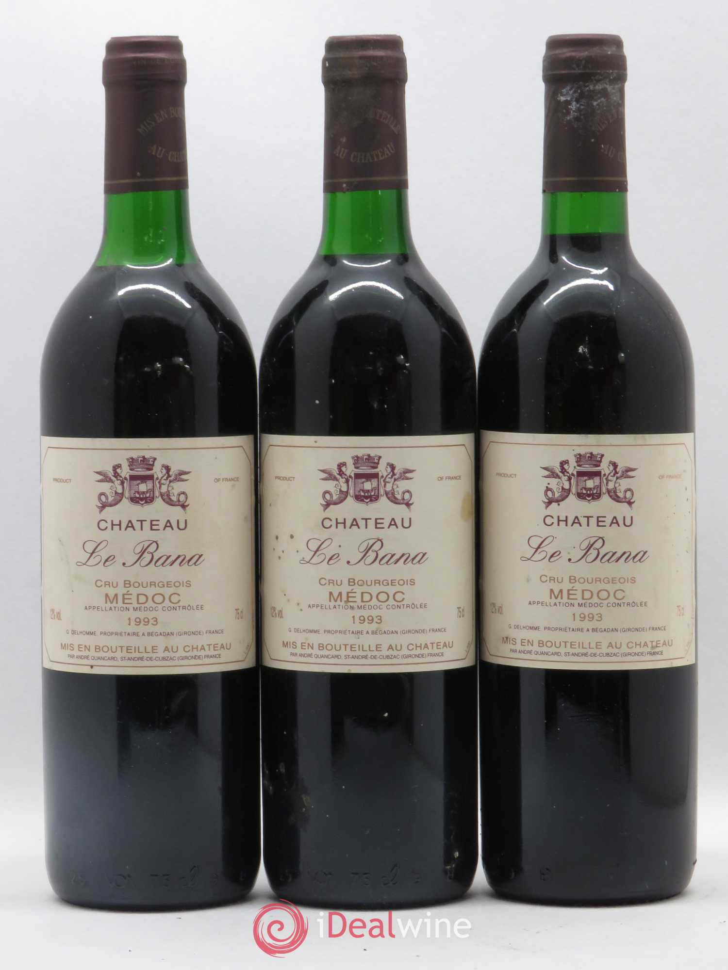 Médoc Château Le Bana 1993 - Lot de 6 bouteilles - 2