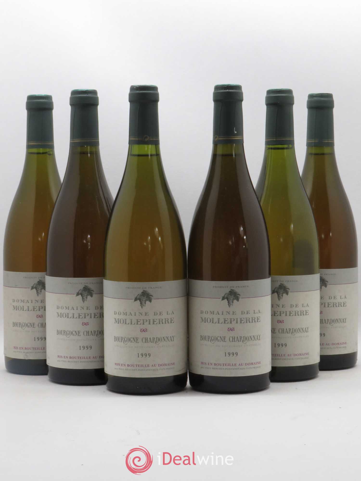 Bourgogne Chardonnay Domaine de Mollepierre P.Beaudet 1999 - Posten von 6 Flaschen - 0