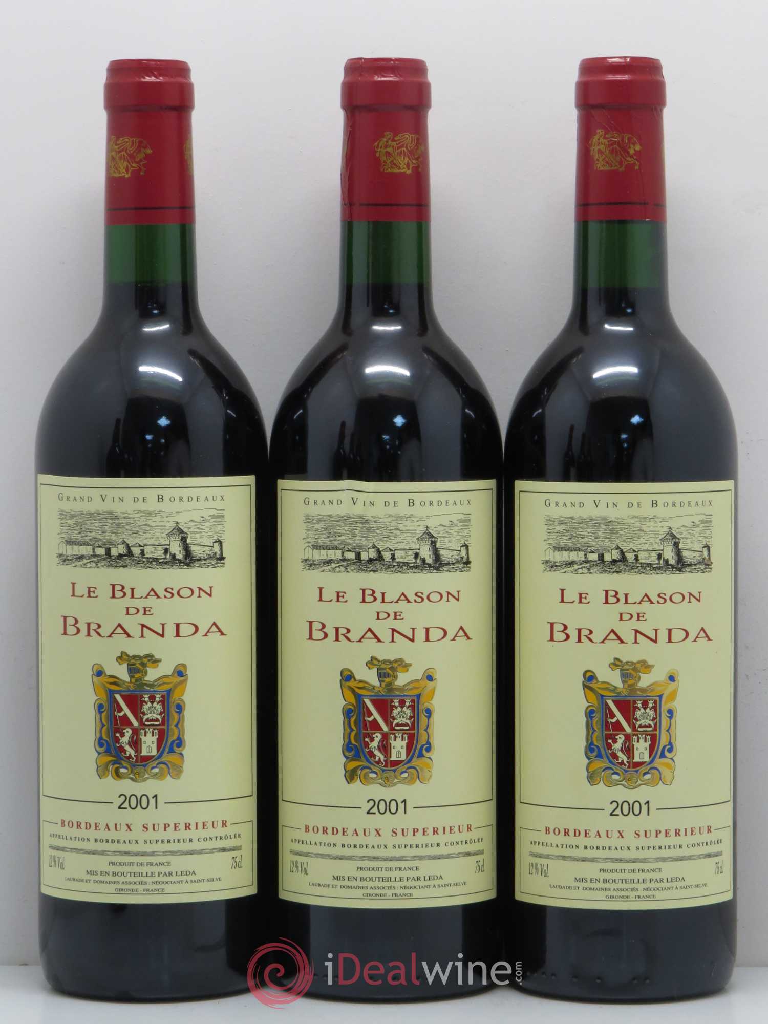 Bordeaux Supérieur Blason de Branda (sans prix de réserve) 2001 - Posten von 6 Flaschen - 1