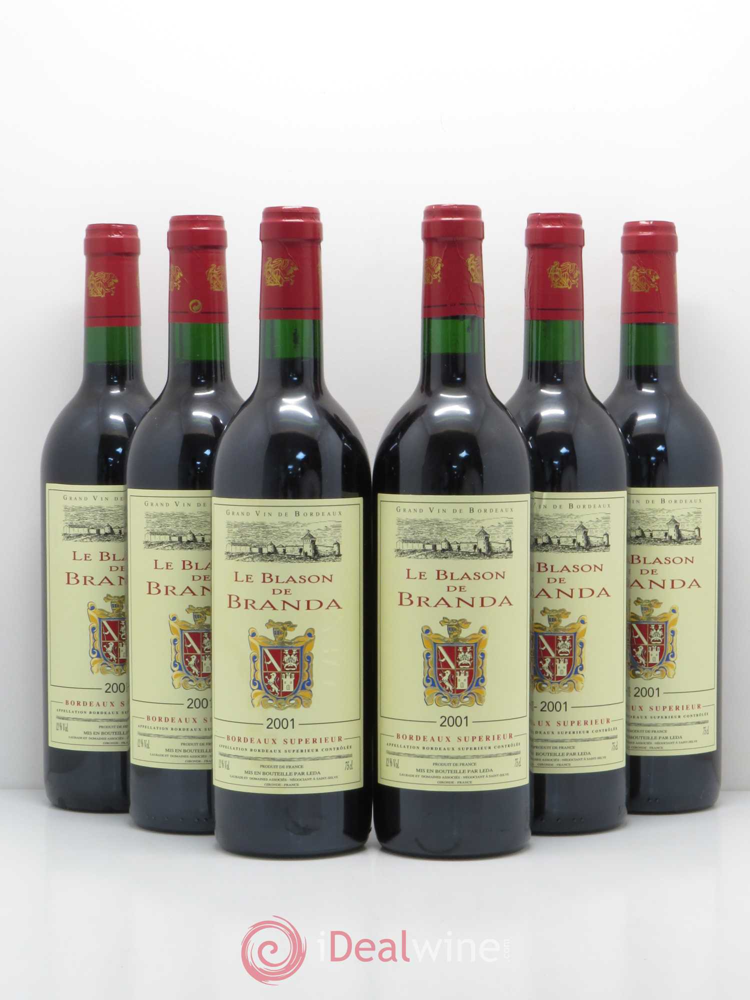 Bordeaux Supérieur Blason de Branda (sans prix de réserve) 2001 - Posten von 6 Flaschen - 0