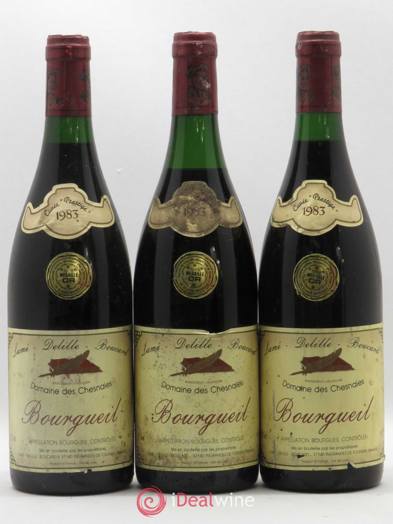 Bourgueil Prestige Domaine des Chesnaies 1983 - Lot de 3 bouteilles - 0