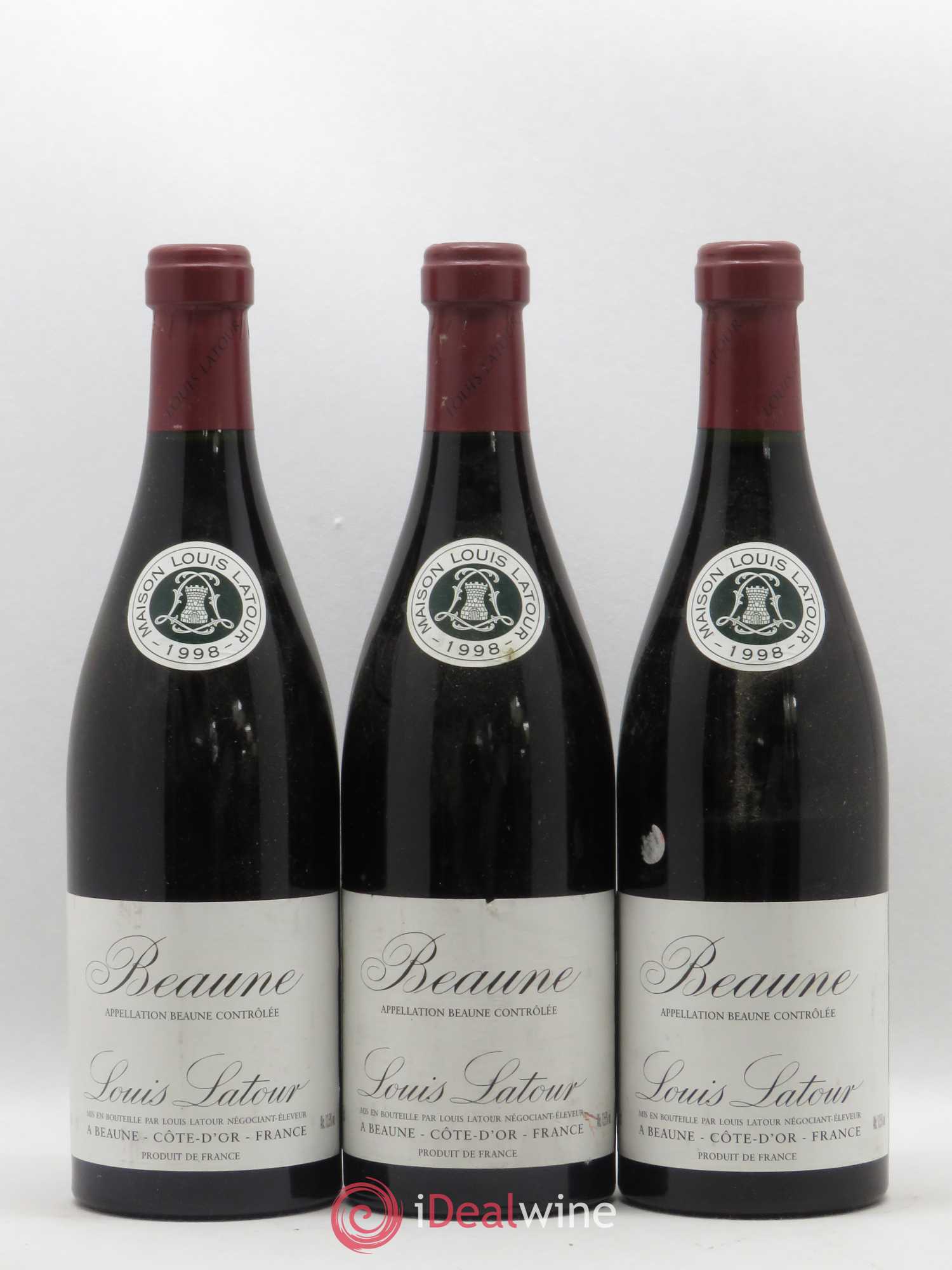 Beaune Louis Latour 1998 - Lot de 3 bouteilles - 0