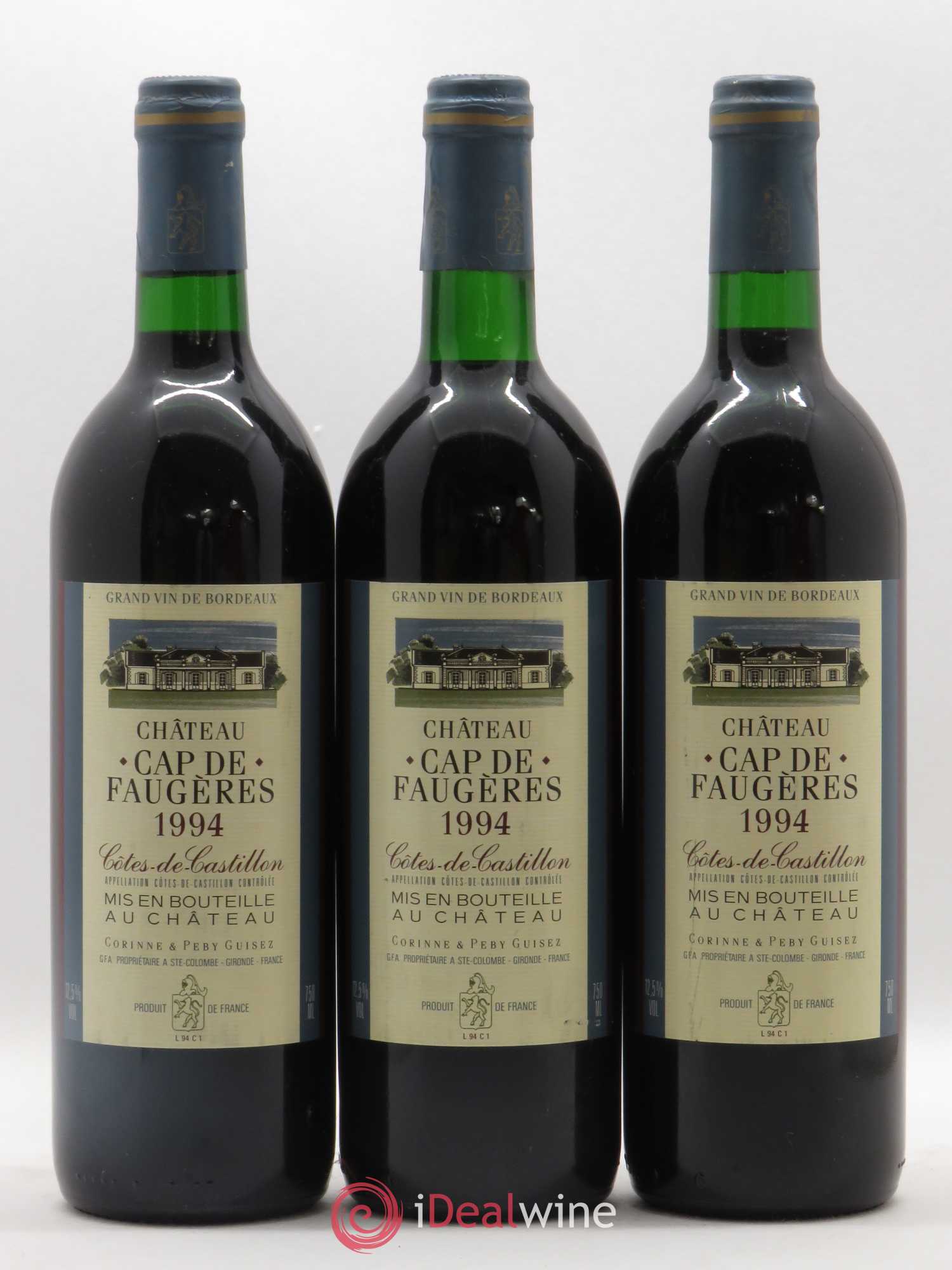 Château Cap de Faugères 1994 - Lot de 3 bouteilles - 0