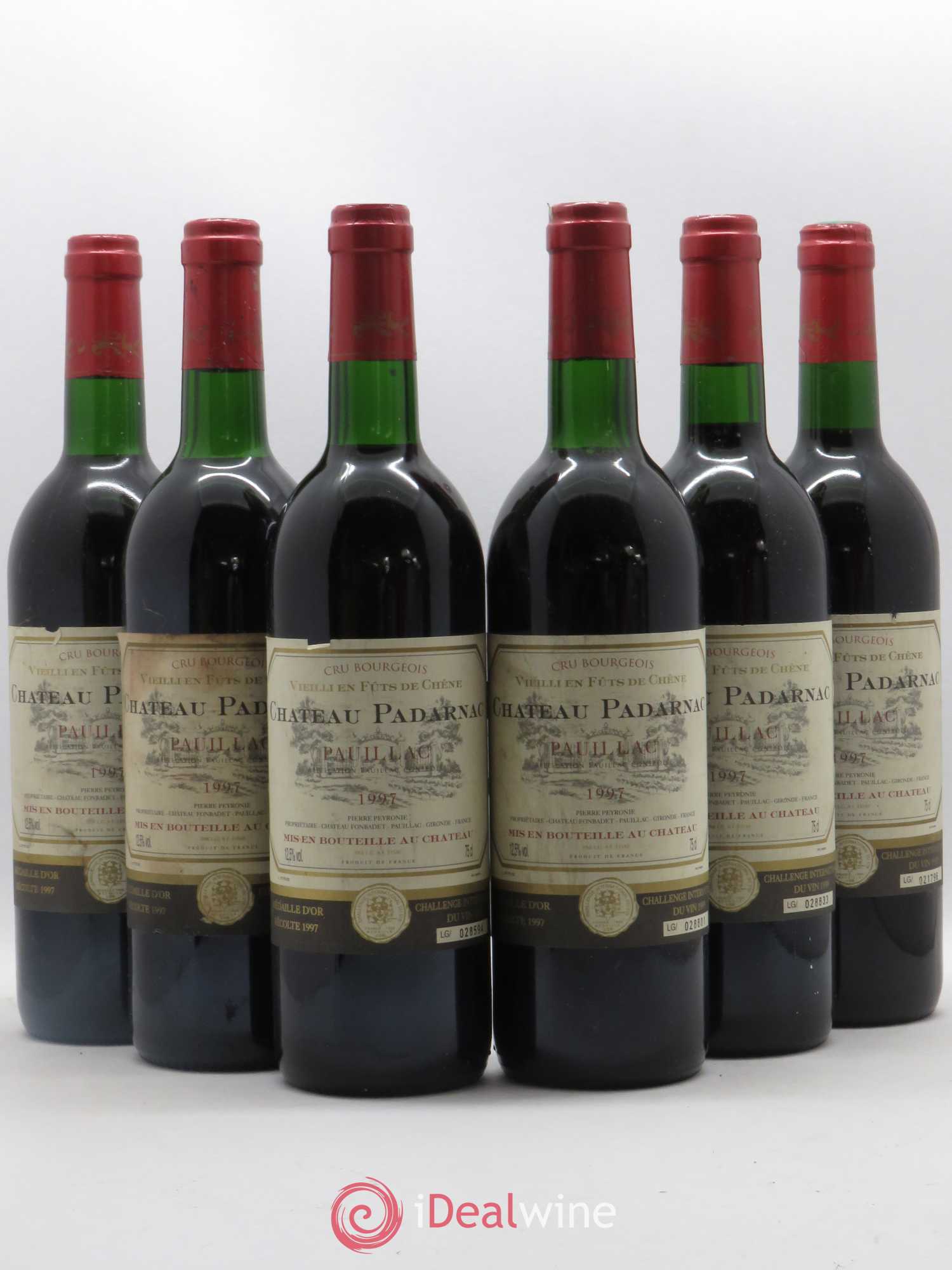 Pauillac Château Padarnac 1997 - Posten von 6 Flaschen - 0