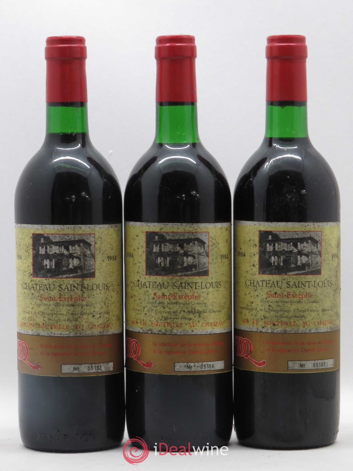 Saint-Estèphe Château Saint-Louis 1984 - Lot de 6 bouteilles - 1