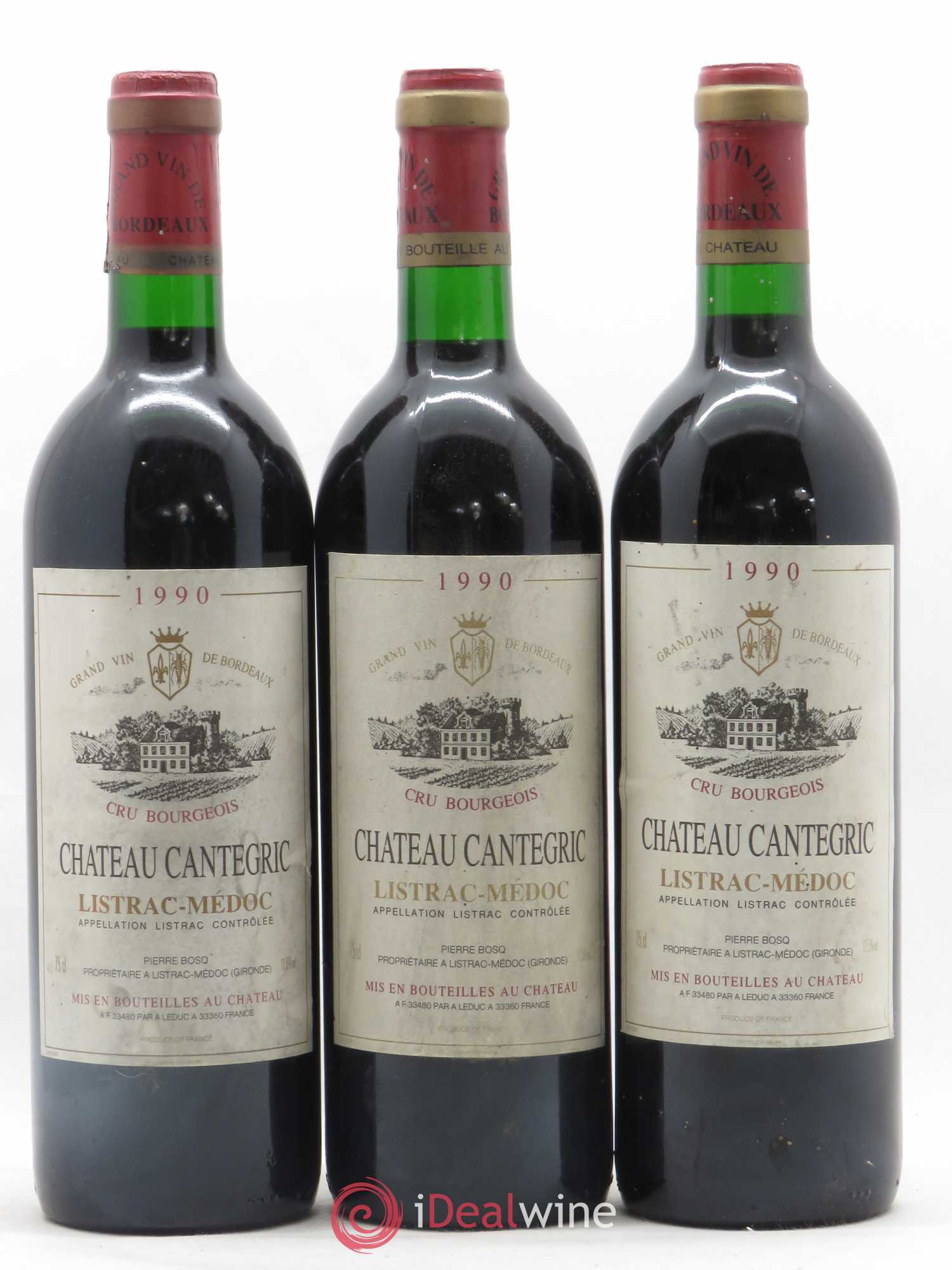 Listrac Château Chantegric 1990 - Posten von 6 Flaschen - 2