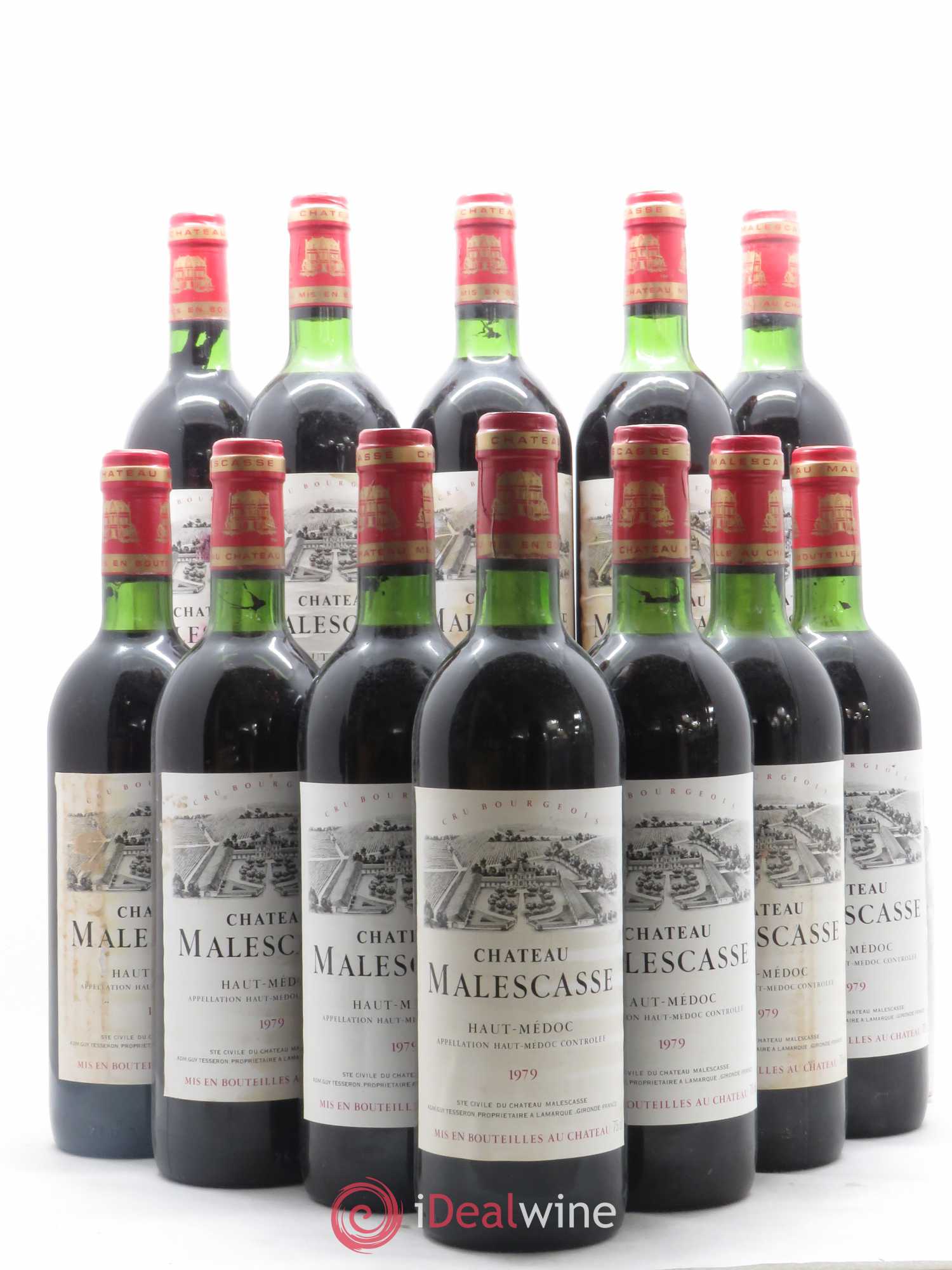 Château Malescasse Cru Bourgeois Exceptionnel 1979 - Lot de 12 bouteilles - 0