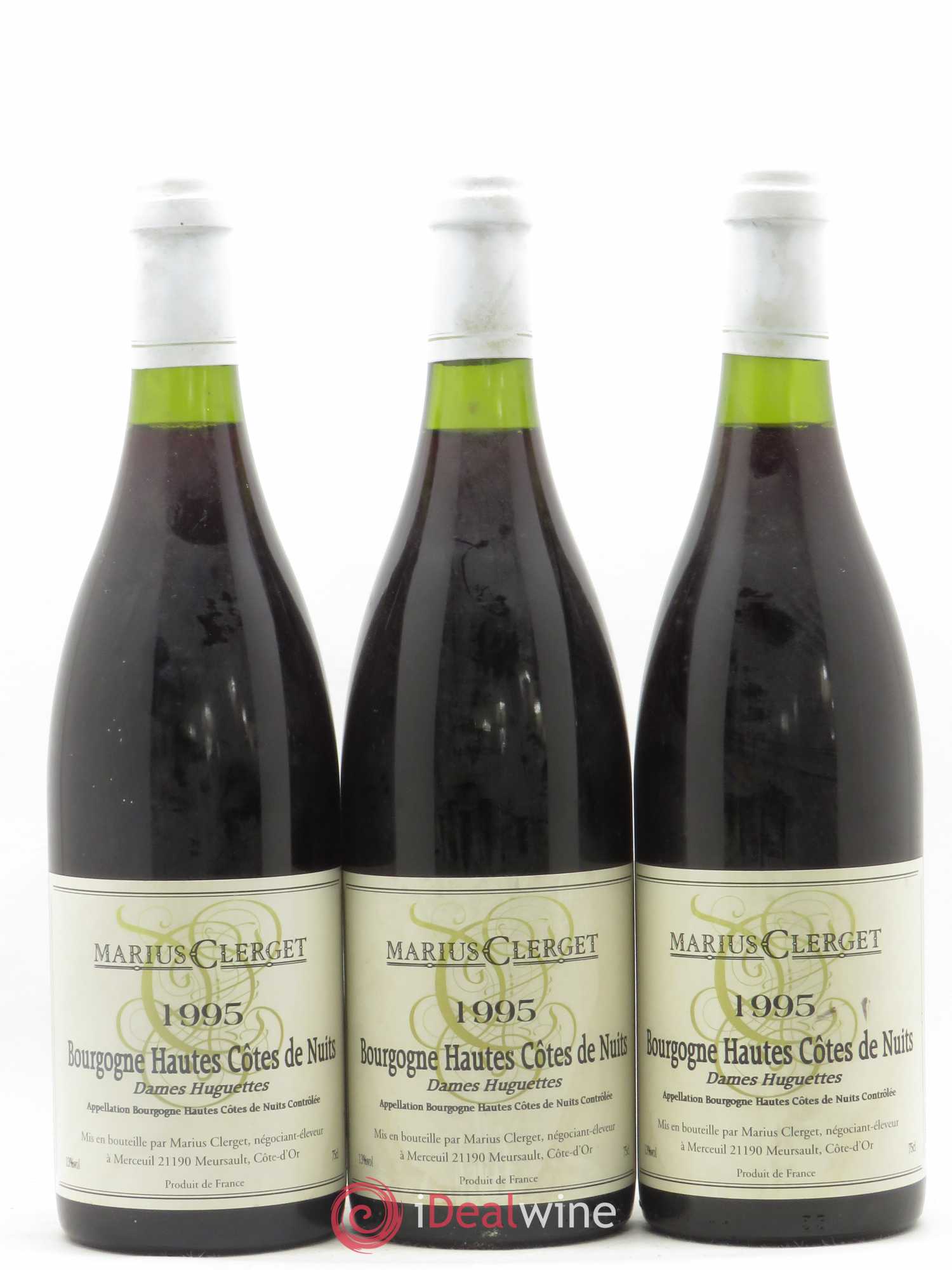 Hautes-Côtes de Nuits Dames Huguettes M. Clerget 1995 - Posten von 6 Flaschen - 2
