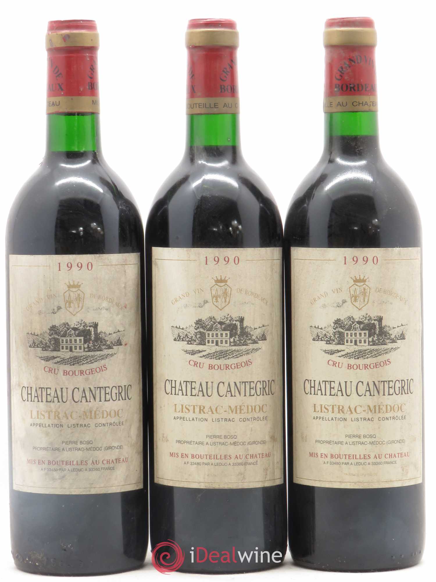 Listrac Château Chantegric 1990 - Posten von 6 Flaschen - 1