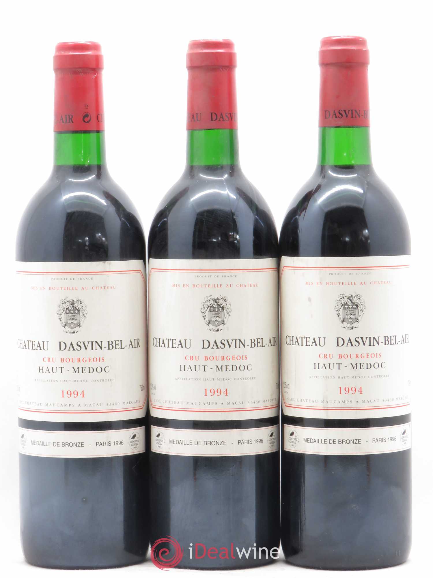 Haut Médoc Château Dasvin Bel Air 1994 - Posten von 6 Flaschen - 2