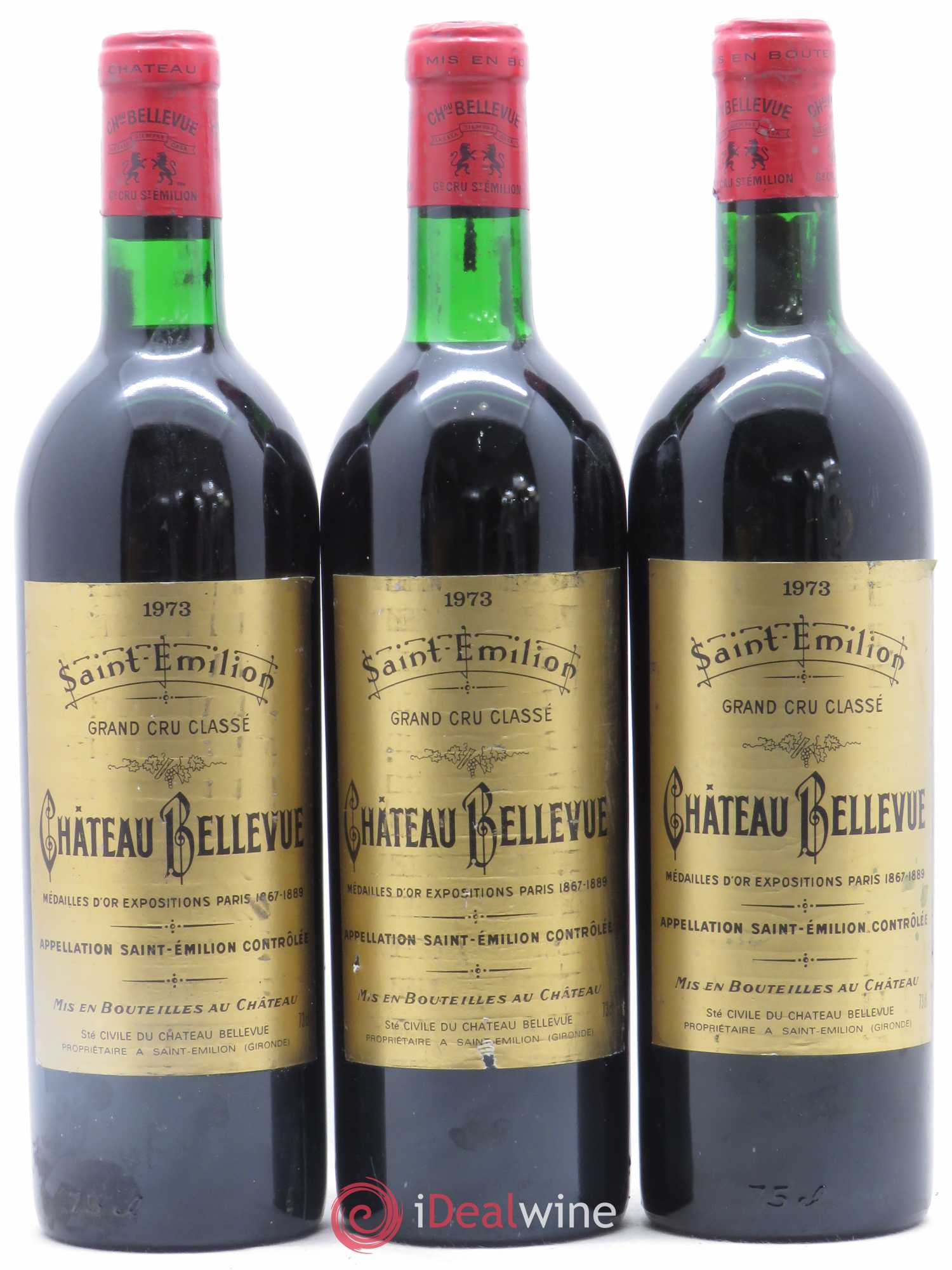 Château Bellevue Grand Cru Classé 1973 - Lot de 6 bouteilles - 2