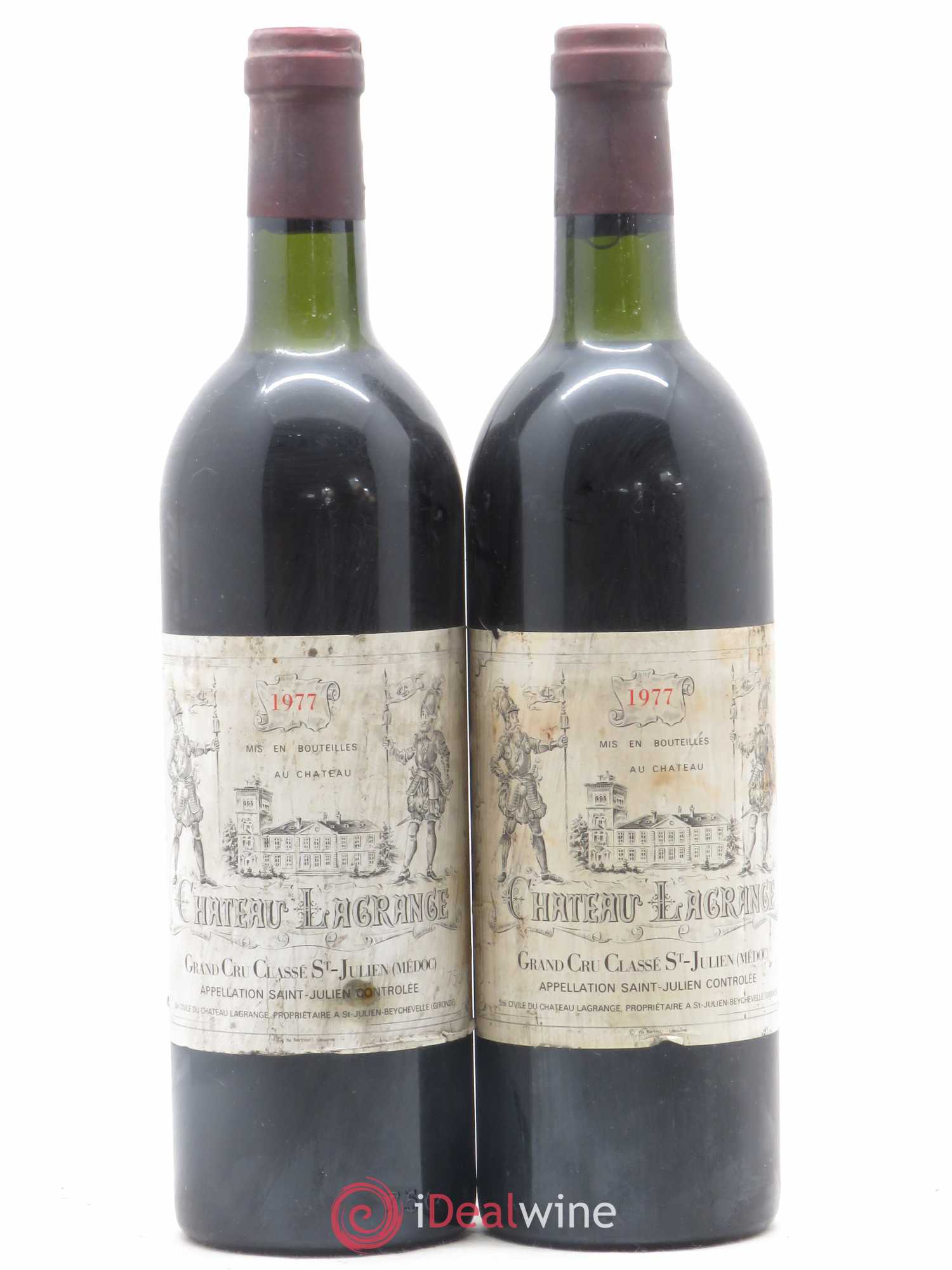 Château Lagrange 3ème Grand Cru Classé 1977 - Lot de 2 bouteilles - 0