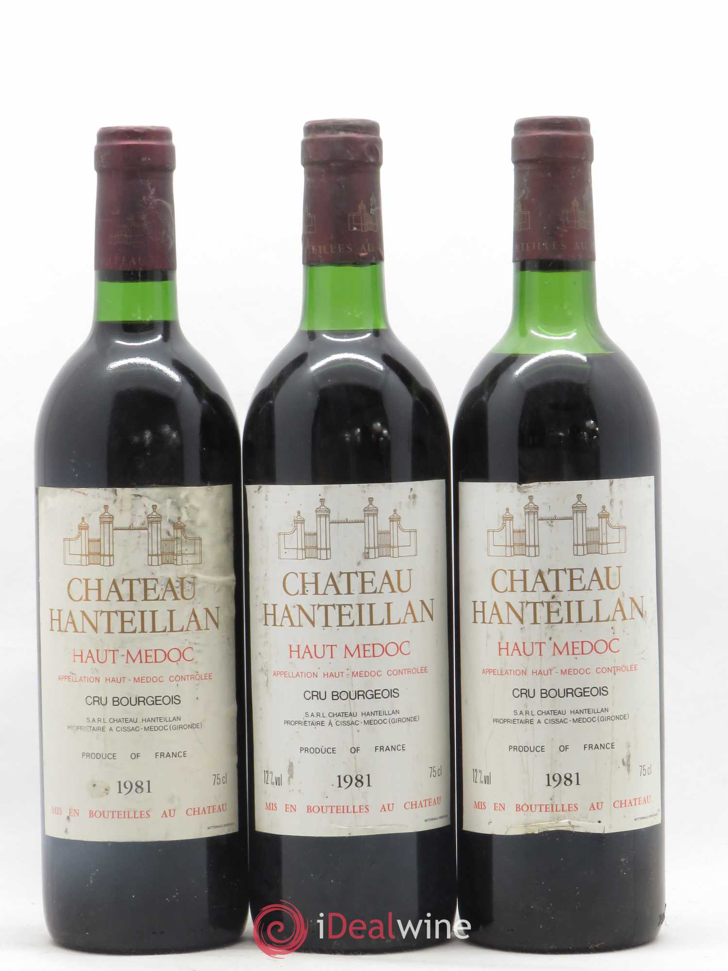Château Hanteillan Cru Bourgeois 1981 - Lot de 6 bouteilles - 2
