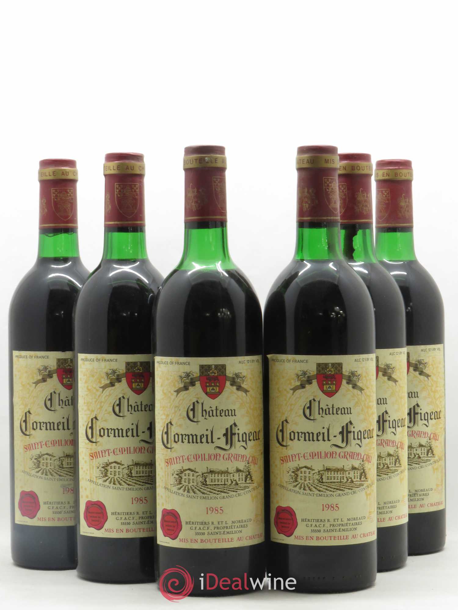 Château Cormeil Figeac 1985 - Lot de 6 bouteilles - 0