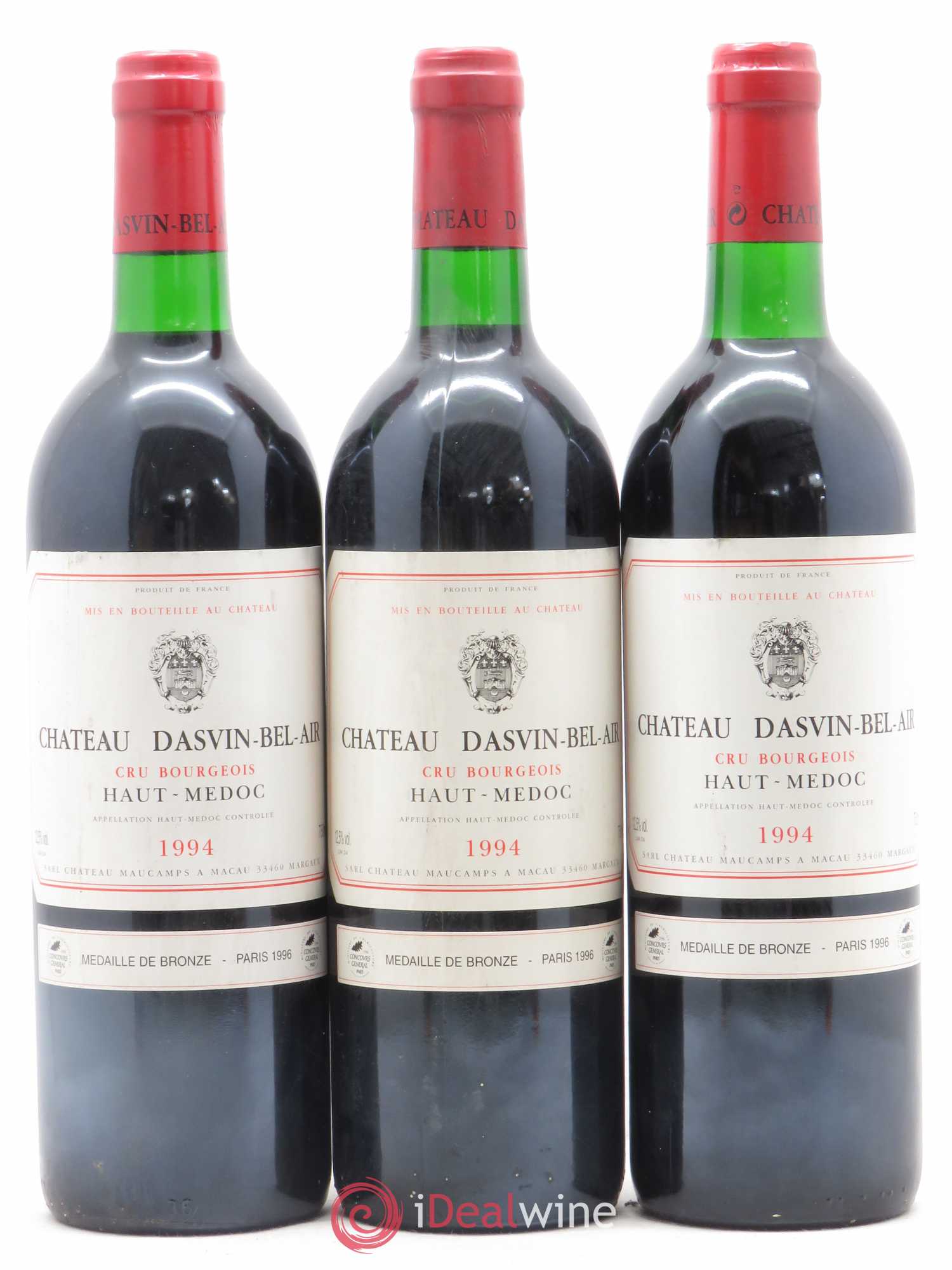 Haut Médoc Château Dasvin Bel Air 1994 - Posten von 6 Flaschen - 1