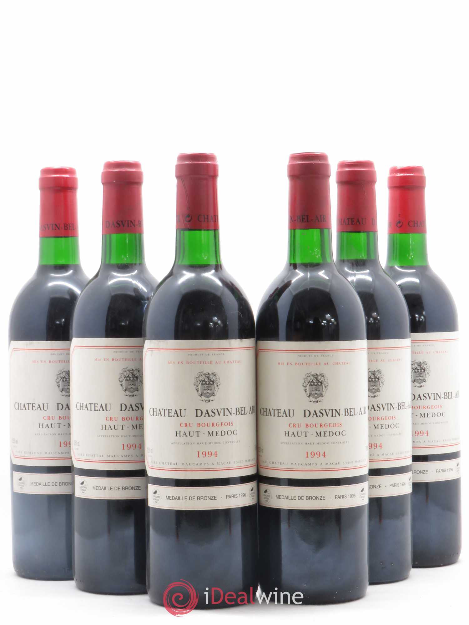 Haut Médoc Château Dasvin Bel Air 1994 - Posten von 6 Flaschen - 0