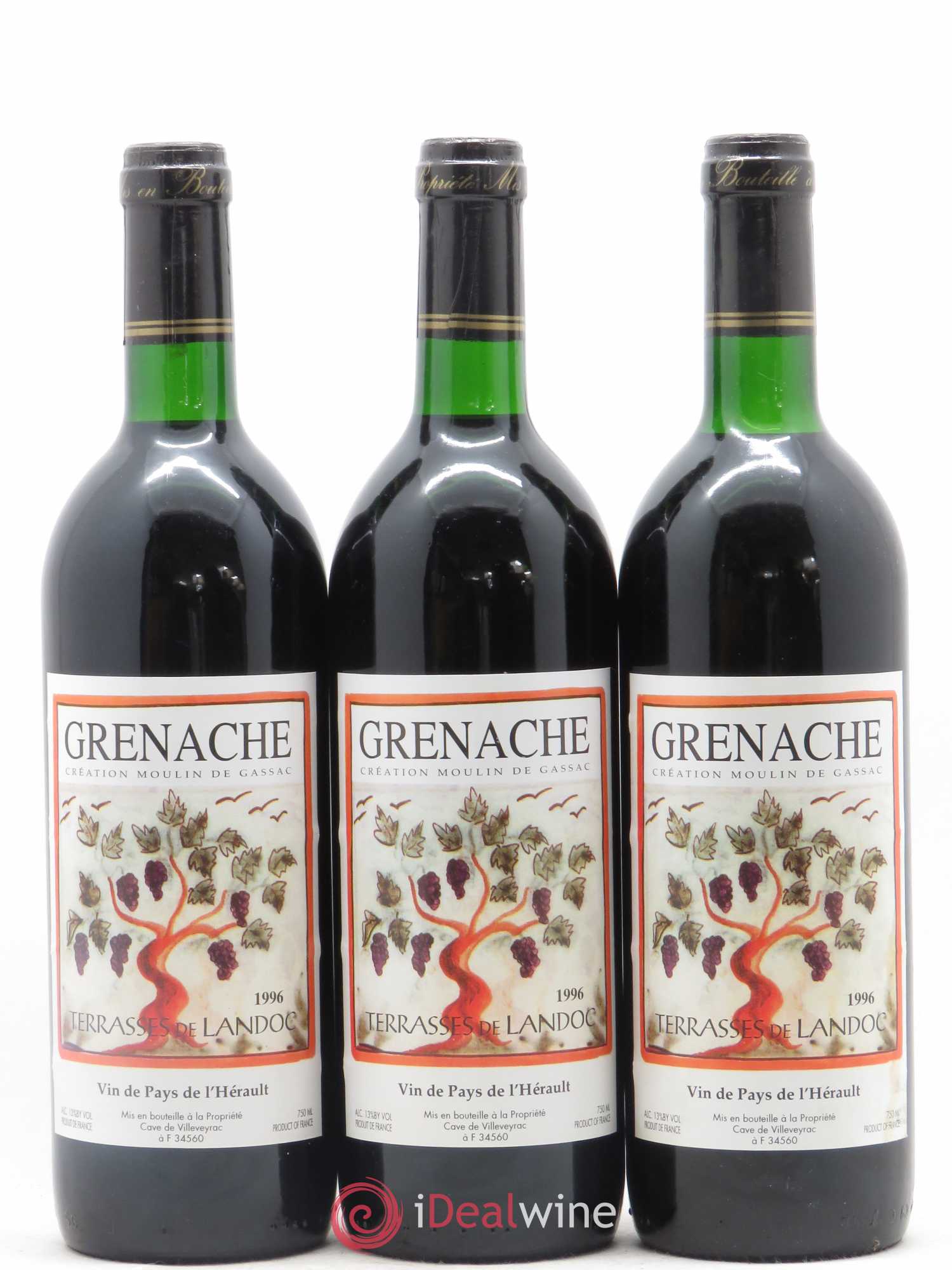 Pays d'Oc Grenache Création de Moulin de Gassac 1996 - Posten von 12 Flaschen - 1