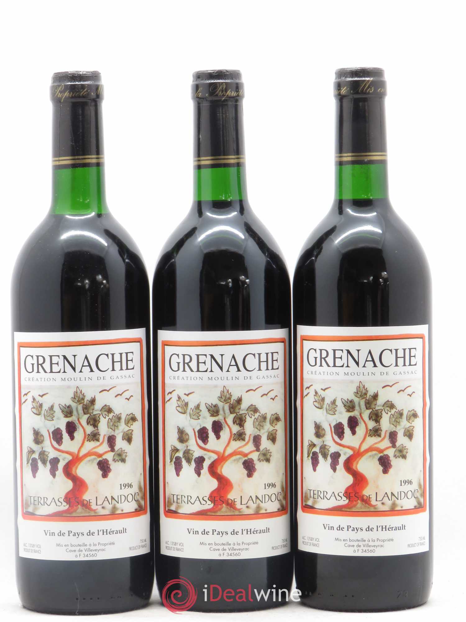 Pays d'Oc Grenache Création de Moulin de Gassac 1996 - Posten von 12 Flaschen - 3