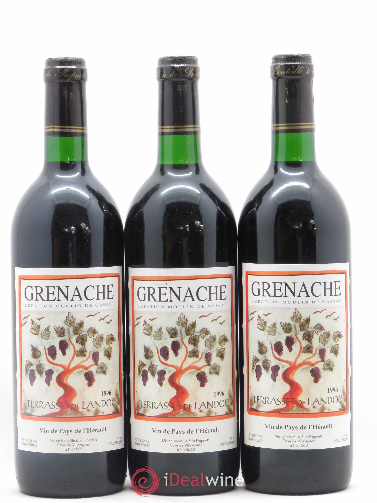 Pays d'Oc Grenache Création de Moulin de Gassac 1996 - Posten von 12 Flaschen - 4
