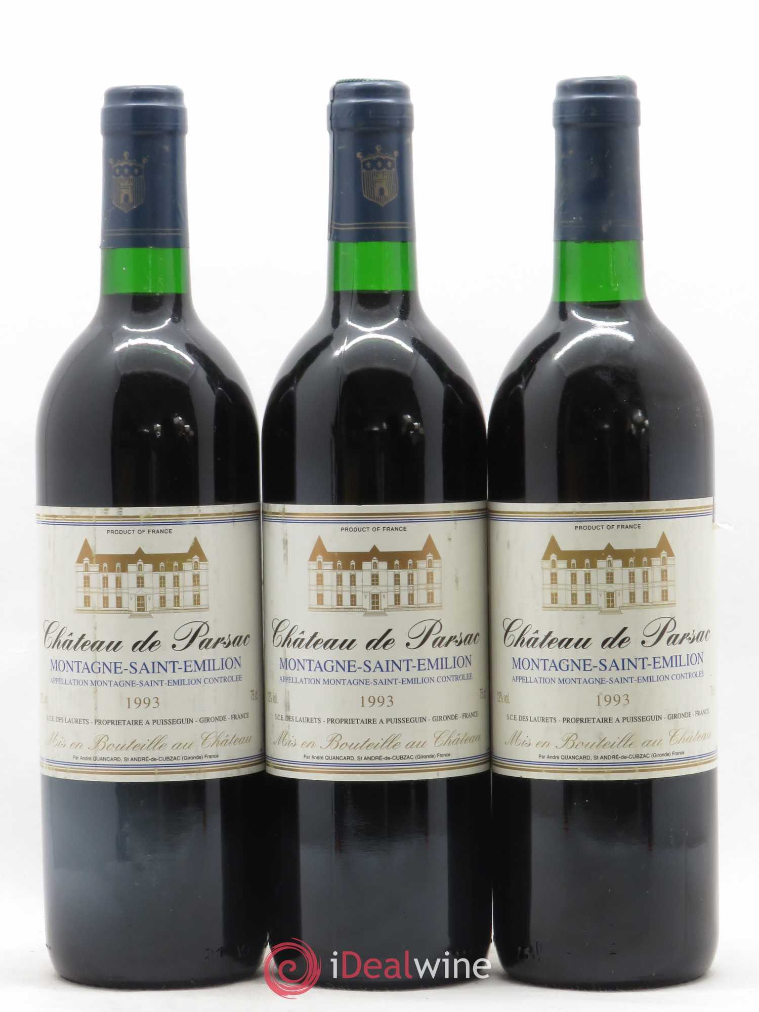 Montagne Saint-Émilion Château de Parsac 1993 - Lot de 6 bouteilles - 2
