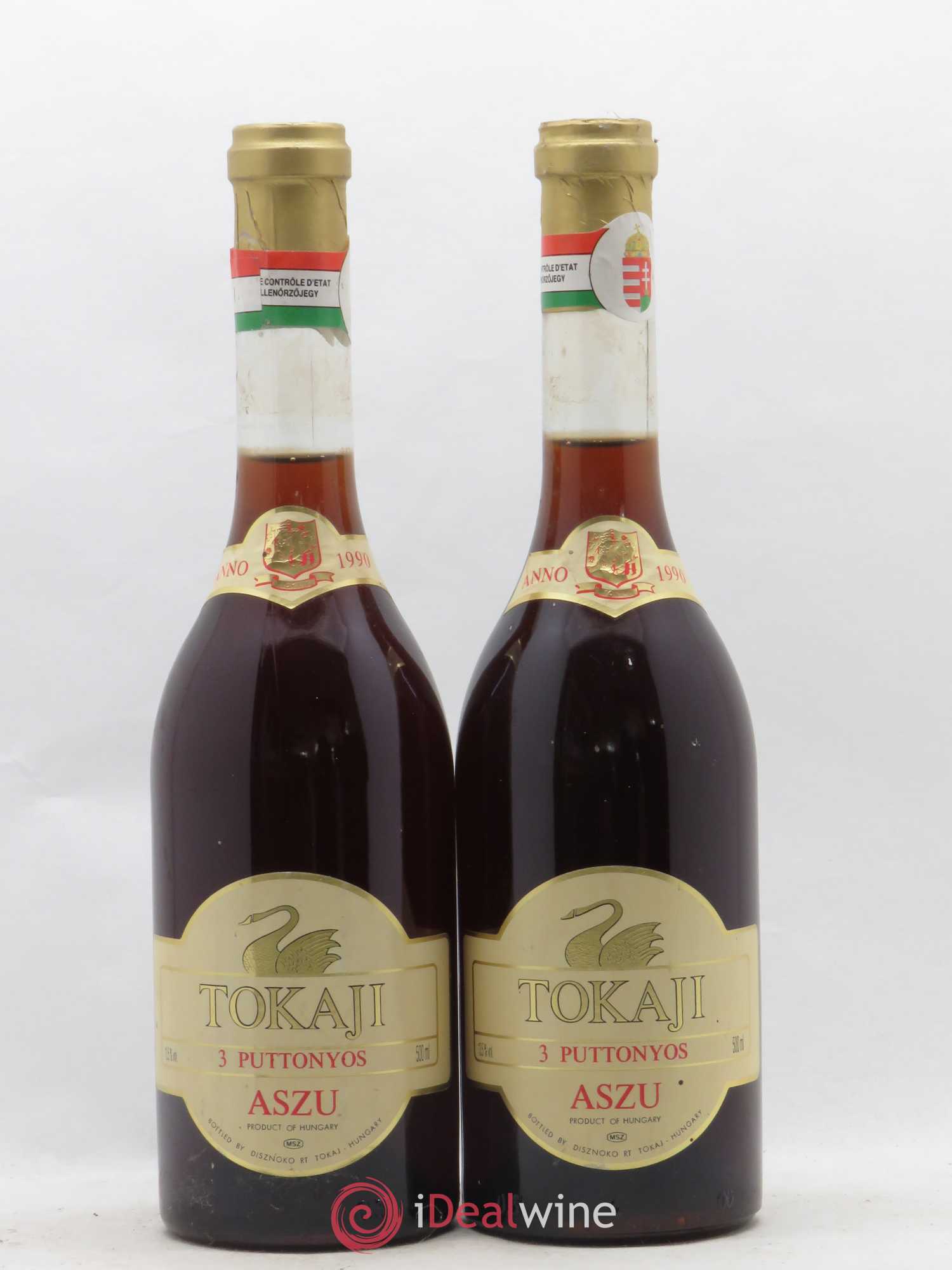 Tokaji Aszu 3 Puttonyos Disznoko 50cl 1990 - Lotto di 2 bottiglie - 0