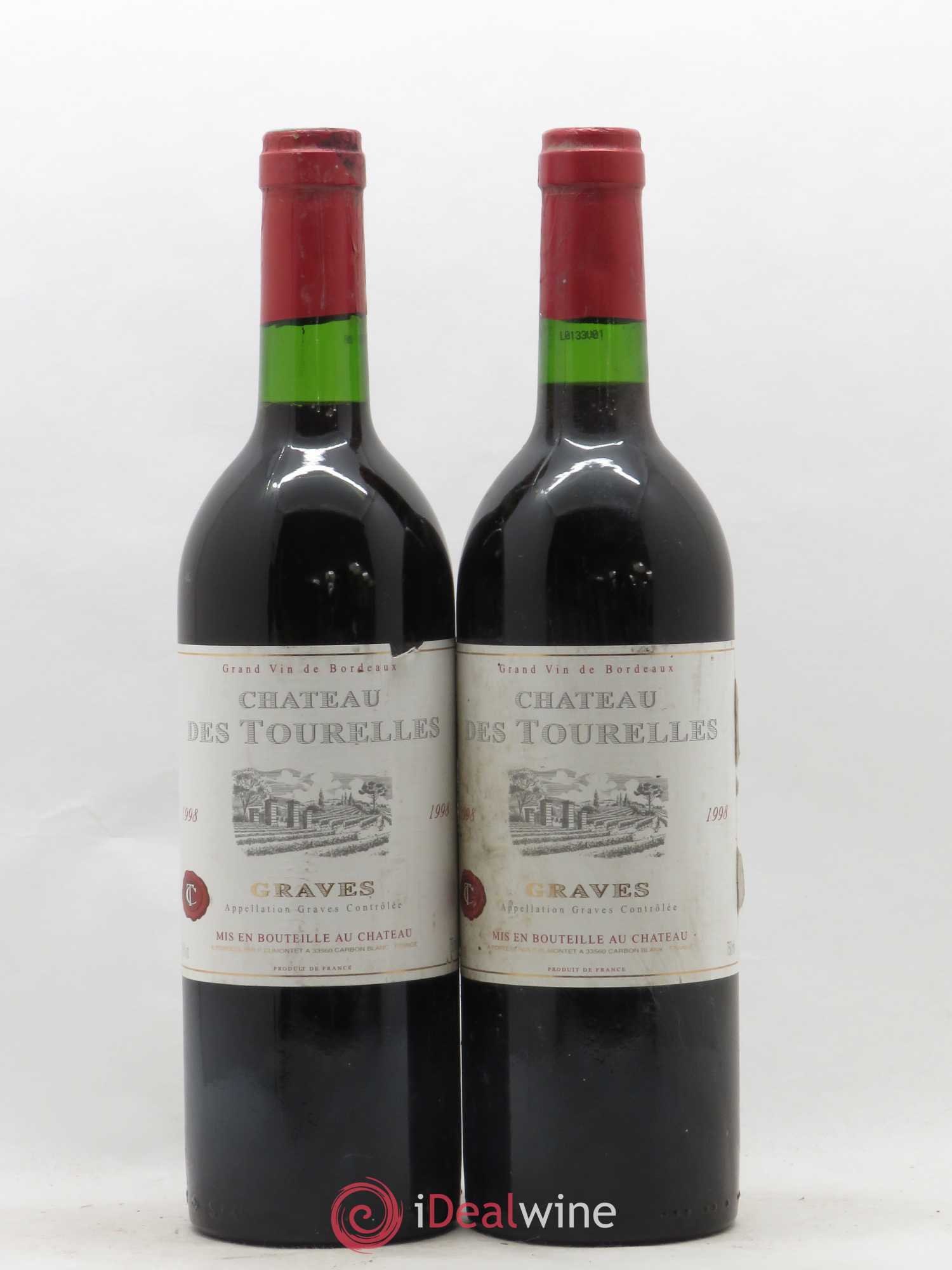 Graves Château Les Tourelles 1998 - Posten von 2 Flaschen - 0