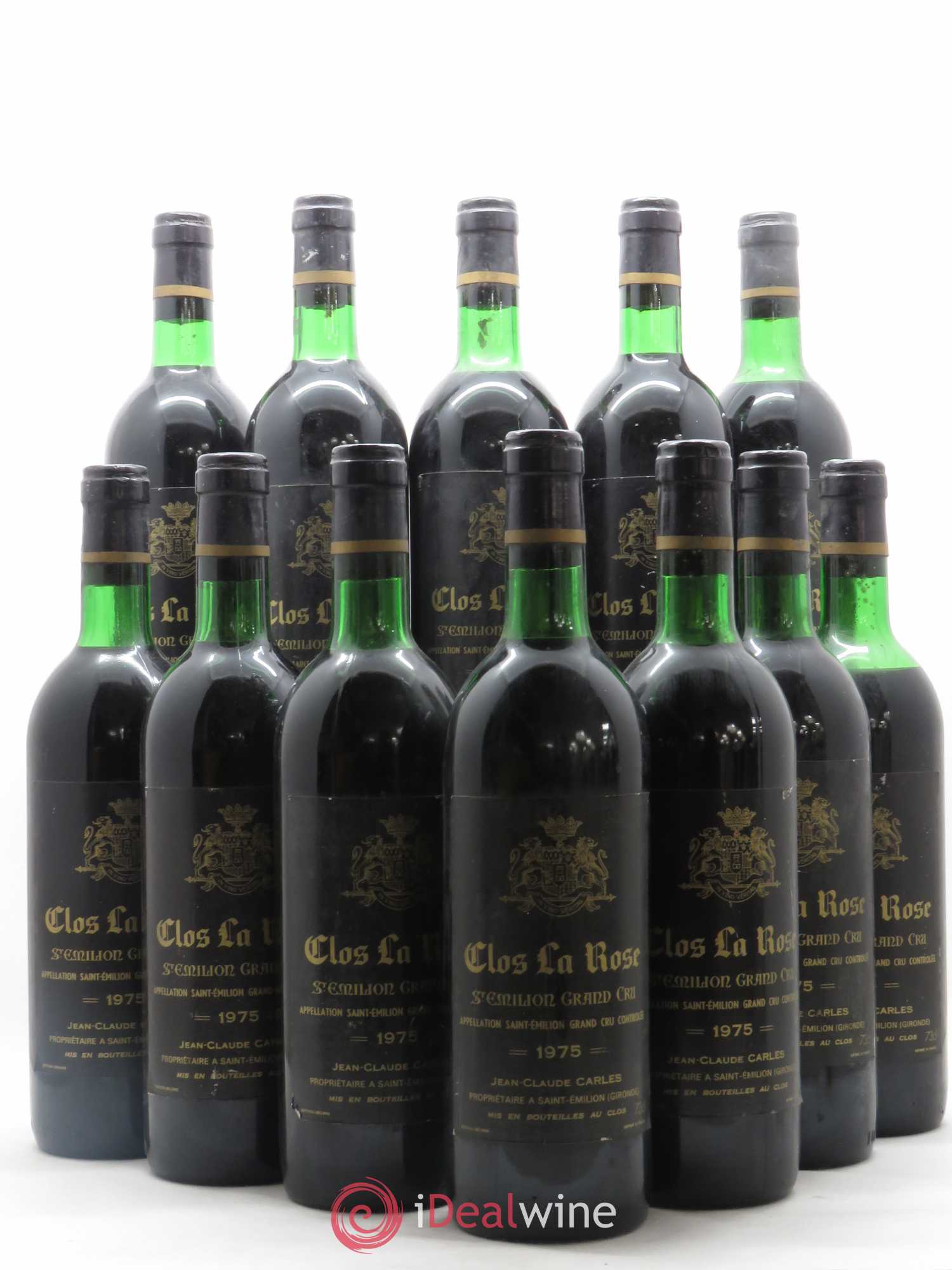 Saint-Émilion Grand Cru Château Clos de la Rose 1975 - Posten von 12 Flaschen - 0