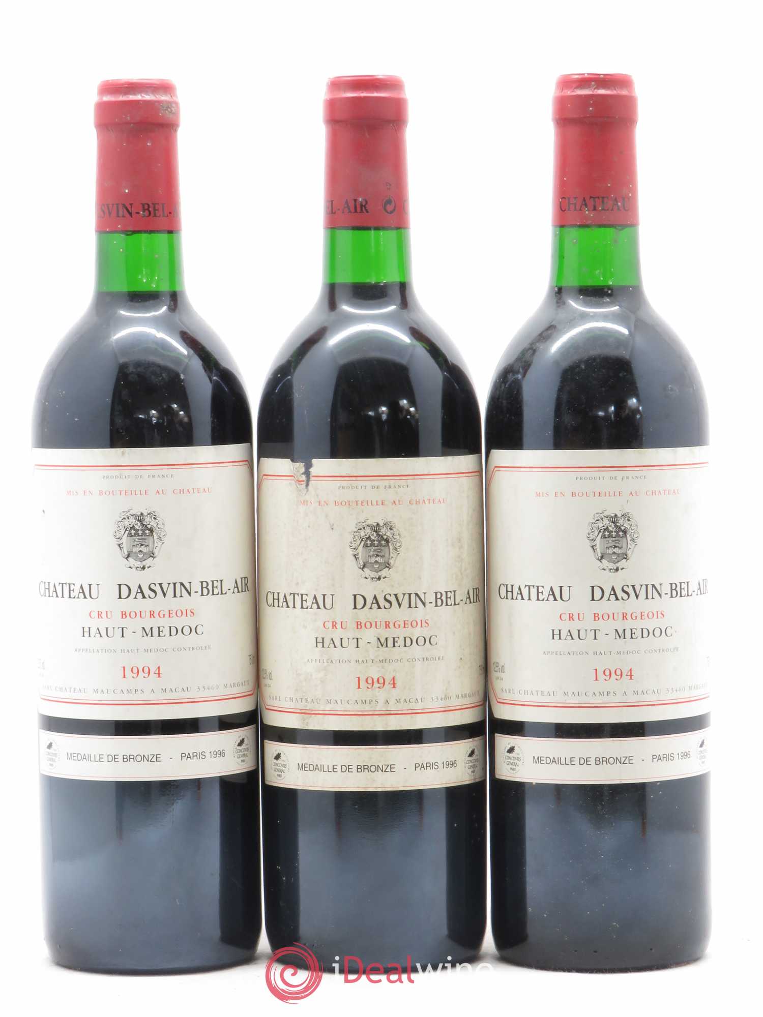 Haut Médoc Château Dasvin Bel Air 1994 - Posten von 12 Flaschen - 1