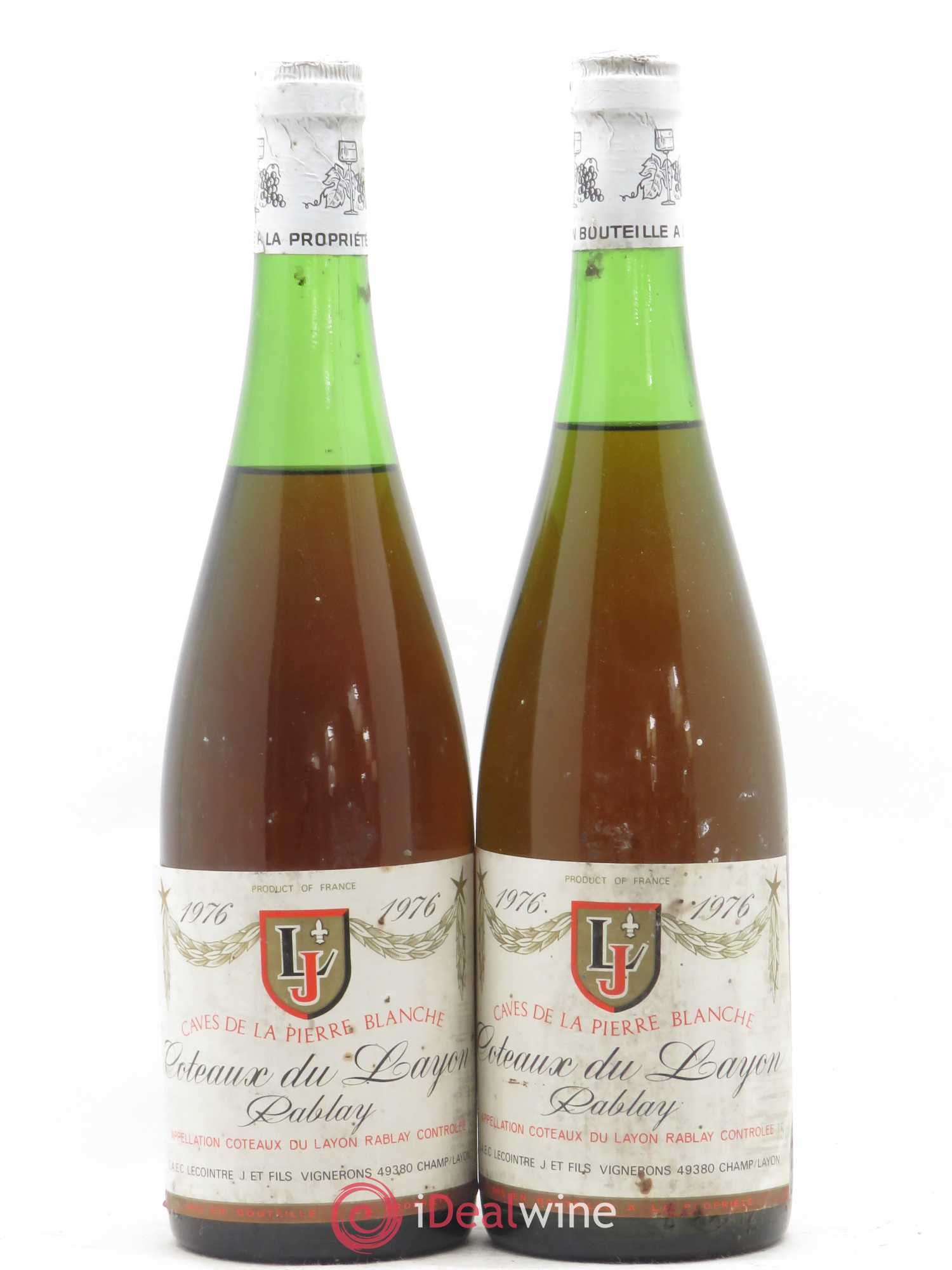Coteaux du Layon Rablay Caves de la Pierre Blanche Lecointre 1976 - Lotto di 2 bottiglie - 0