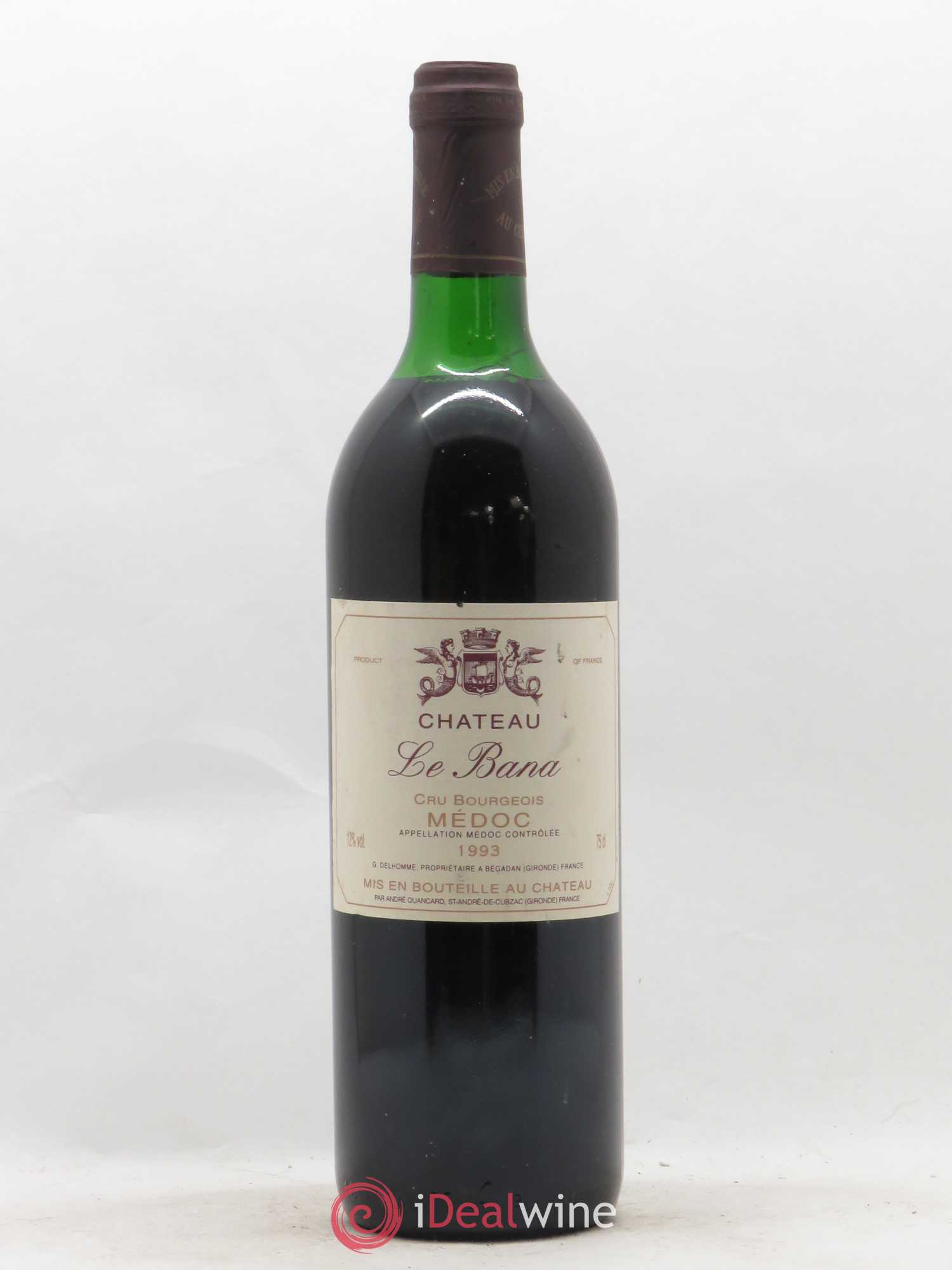 Médoc Château Le Bana 1993 - Lot de 1 bouteille - 0
