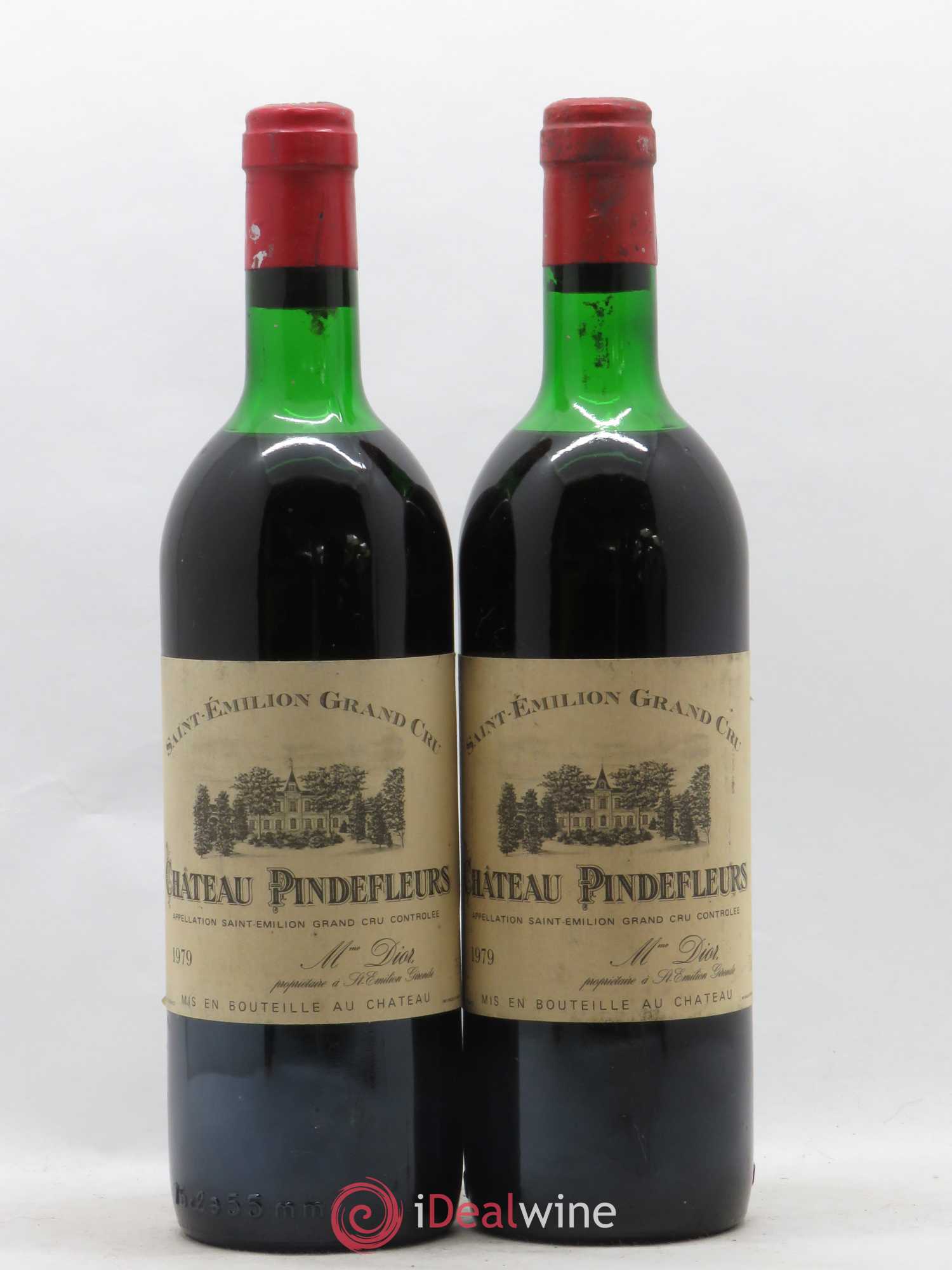 Saint-Émilion Grand Cru Château Pindefleur 1979 - Lot de 2 bouteilles - 0