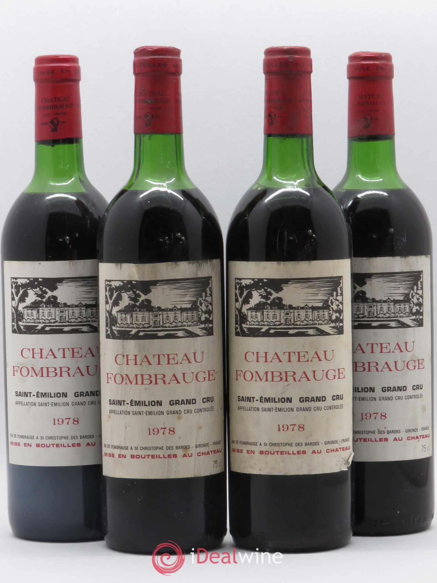 Château Fombrauge Grand Cru Classé 1978 - Lot de 4 bouteilles - 0