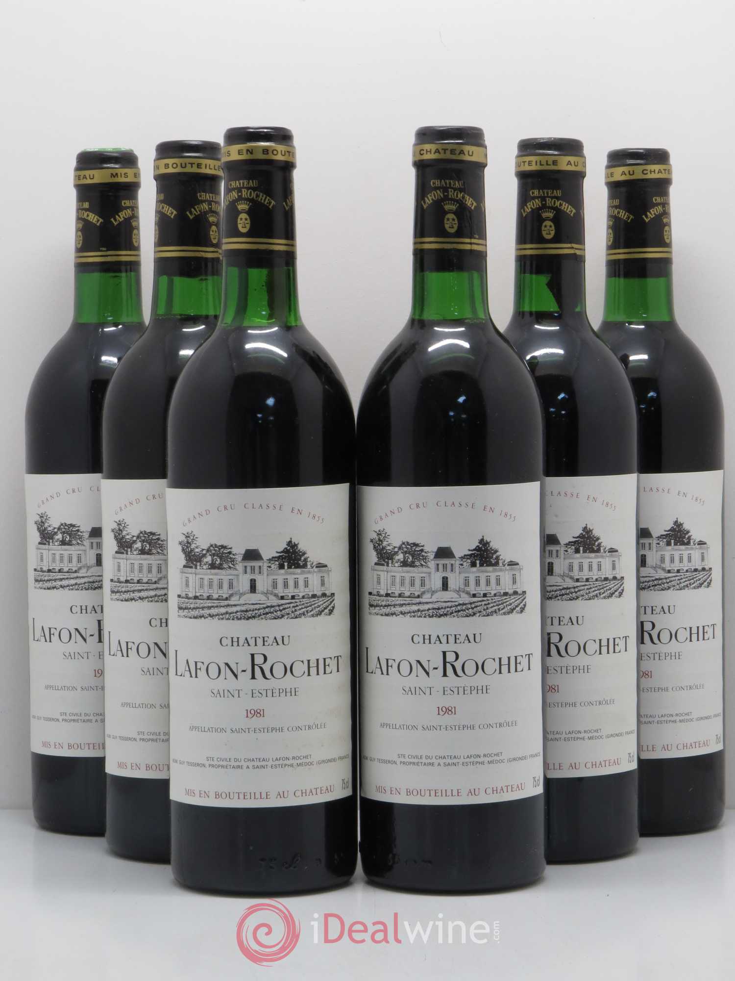 Château Lafon Rochet 4ème Grand Cru Classé 1981 - Lot de 6 bouteilles - 0