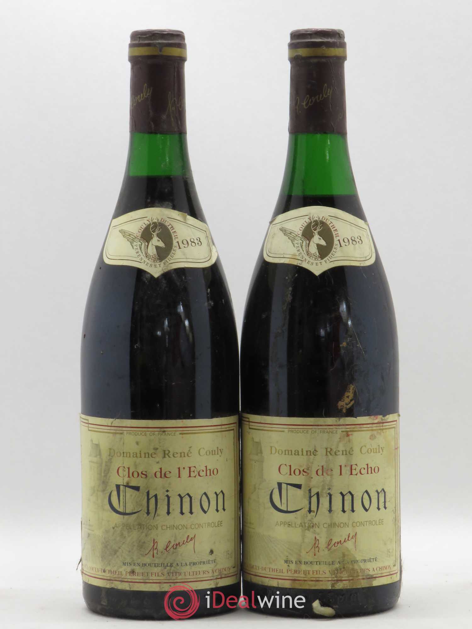 Chinon Clos de l'Echo Couly-Dutheil 1983 - Lot de 2 bouteilles - 0
