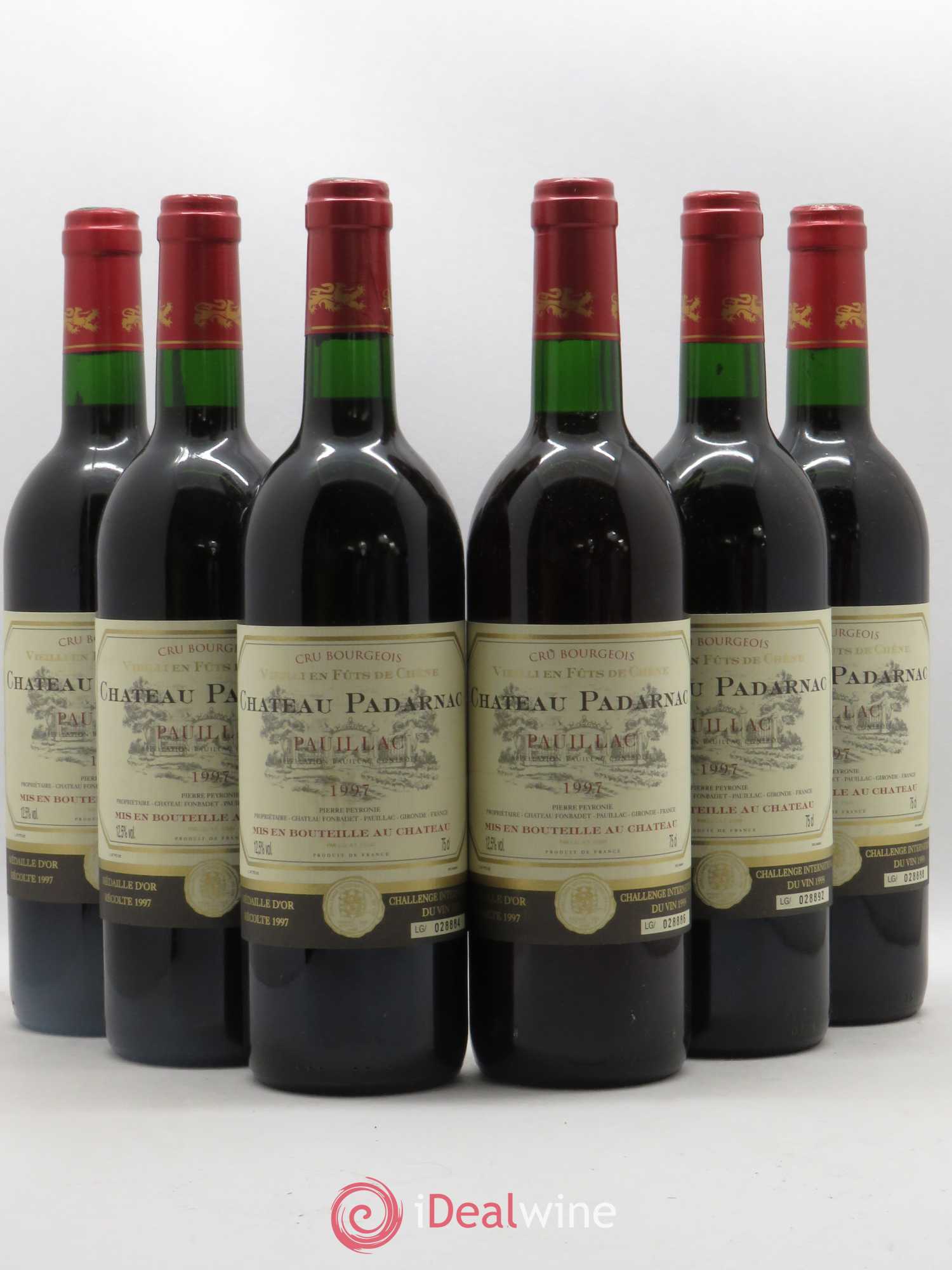 Pauillac Chateau Padarnac 1997 - Posten von 6 Flaschen - 0