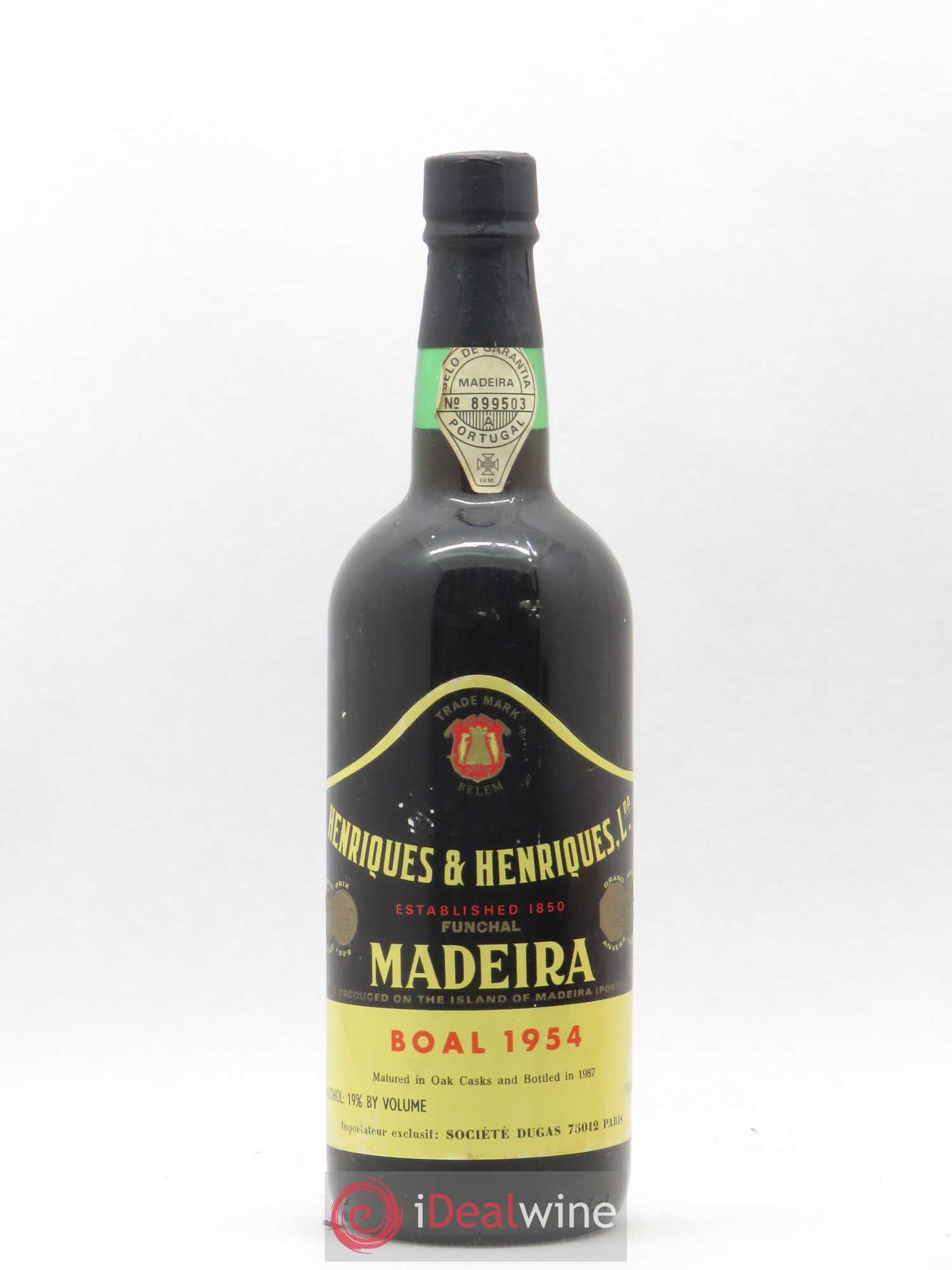 Madère Madère Boal Henriquès & Henriquès 1954 - Posten von 1 Flasche - 0