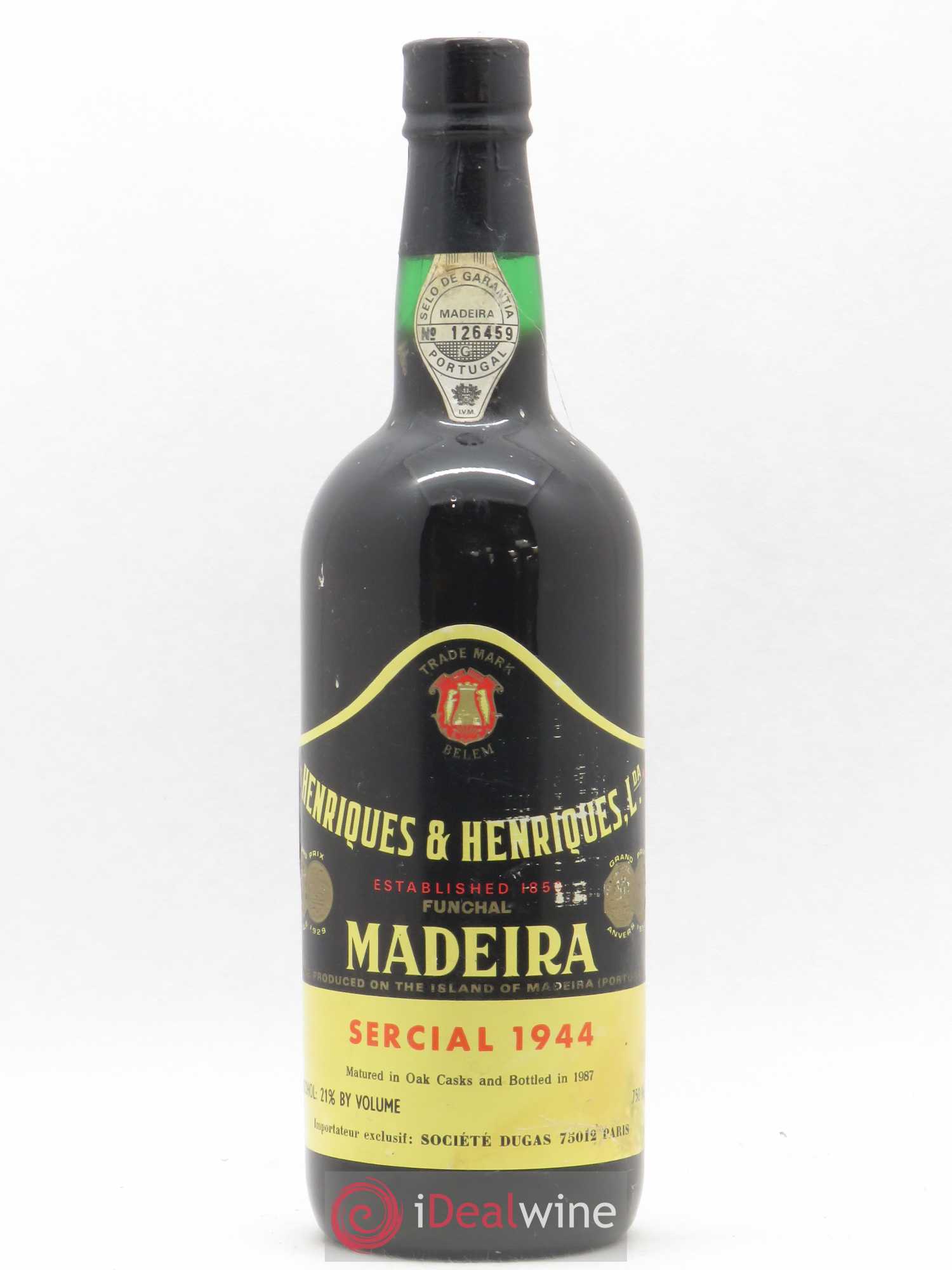 Madère Solera 21o Henriquès & Henriquès 1944 - Posten von 1 Flasche - 0