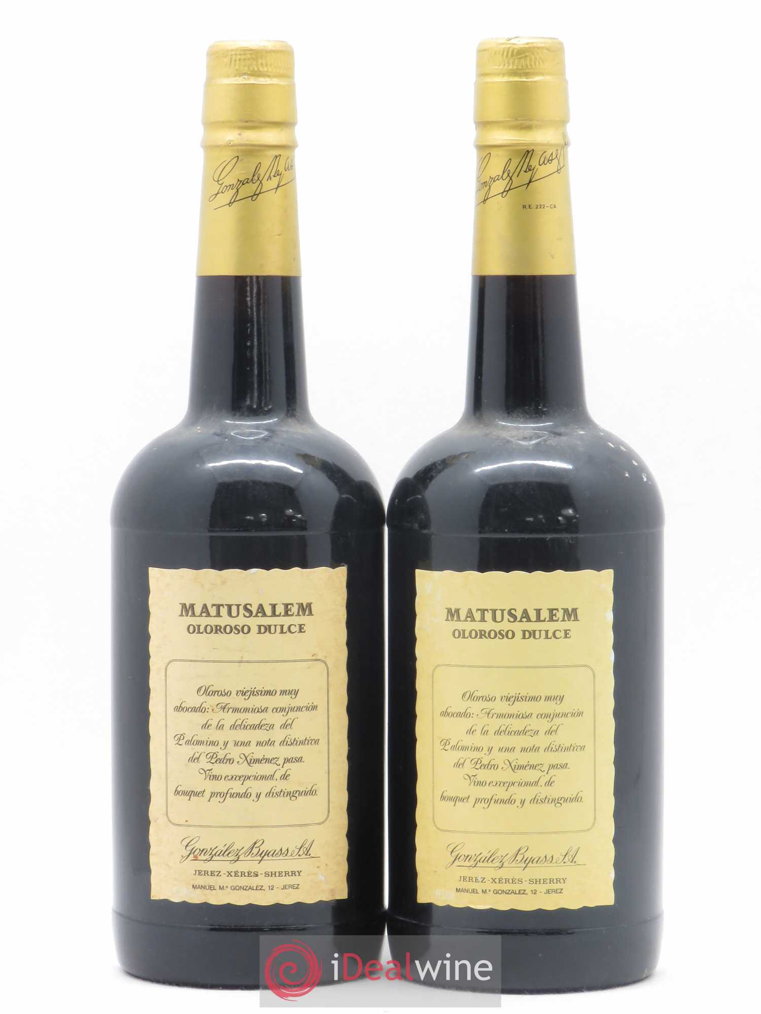 Espagne Jerez Matusalem Oloroso Dulce Gonzalès Byass - Posten von 2 Flaschen - 1