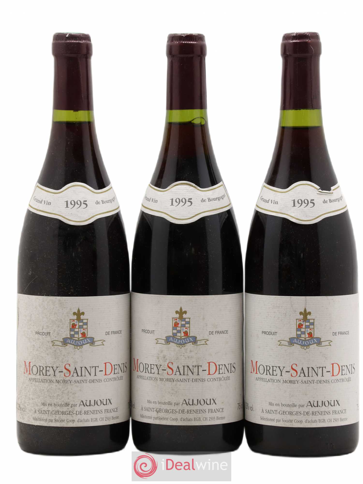 Morey-Saint-Denis J.M Aujoux 1995 - Lot de 3 bouteilles - 0