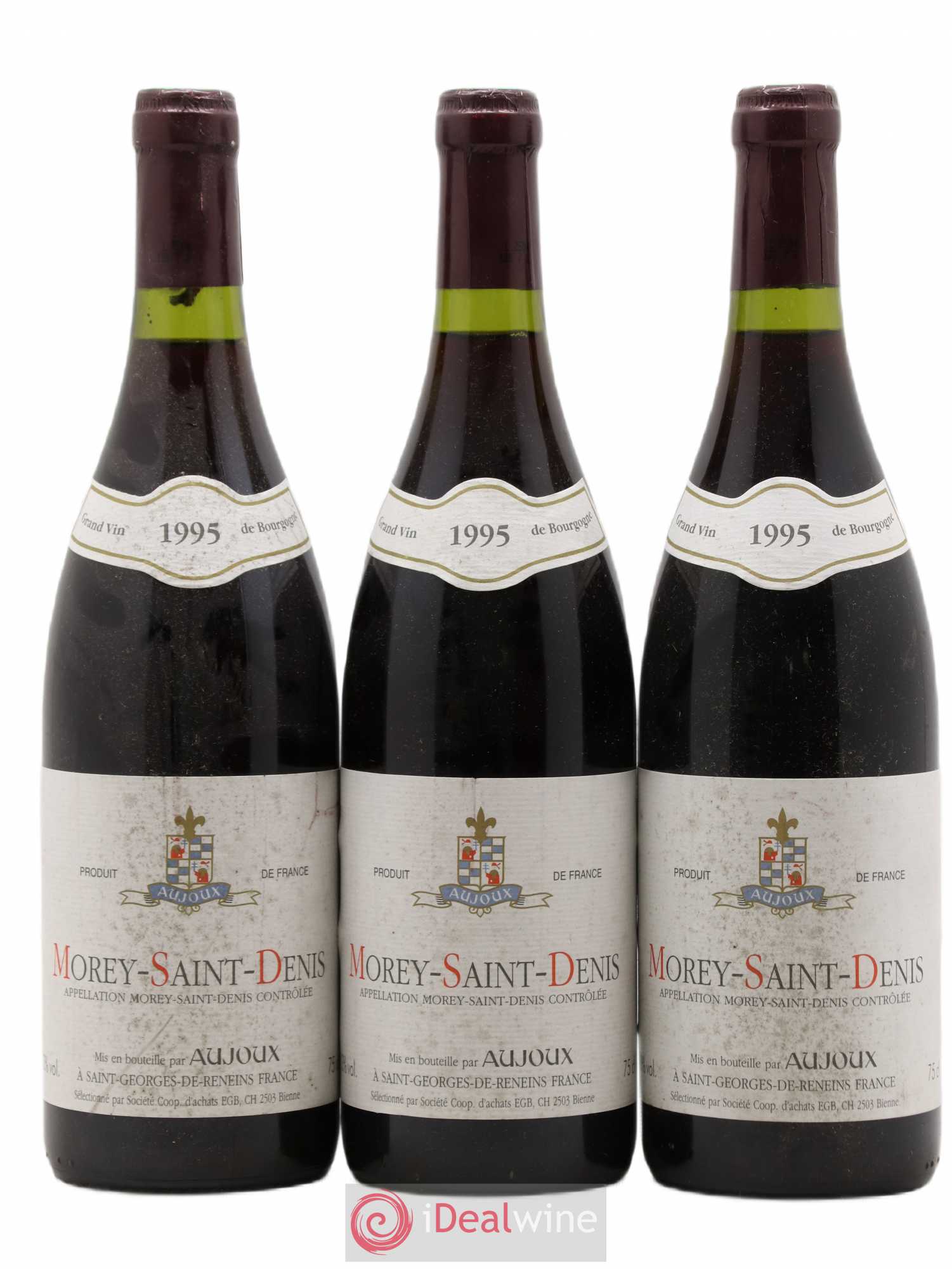 Morey-Saint-Denis J.M Aujoux 1995 - Lot de 3 bouteilles - 0