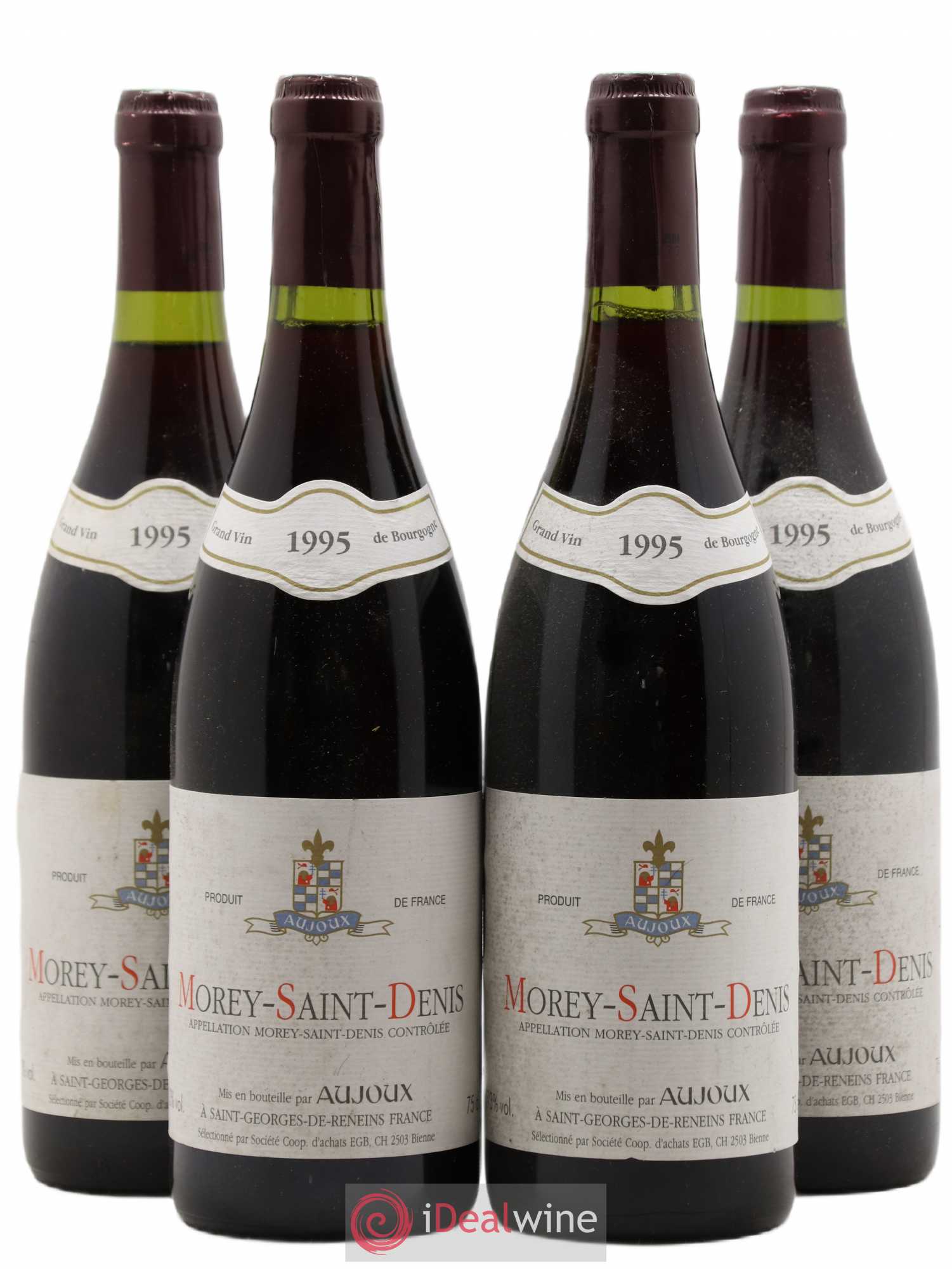 Morey-Saint-Denis J.M Aujoux 1995 - Lot de 4 bouteilles - 0